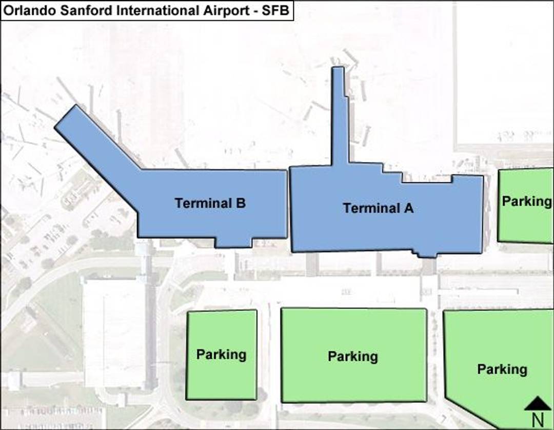 Orlando Sanford Airport Map Sfb Terminal Guide 8600