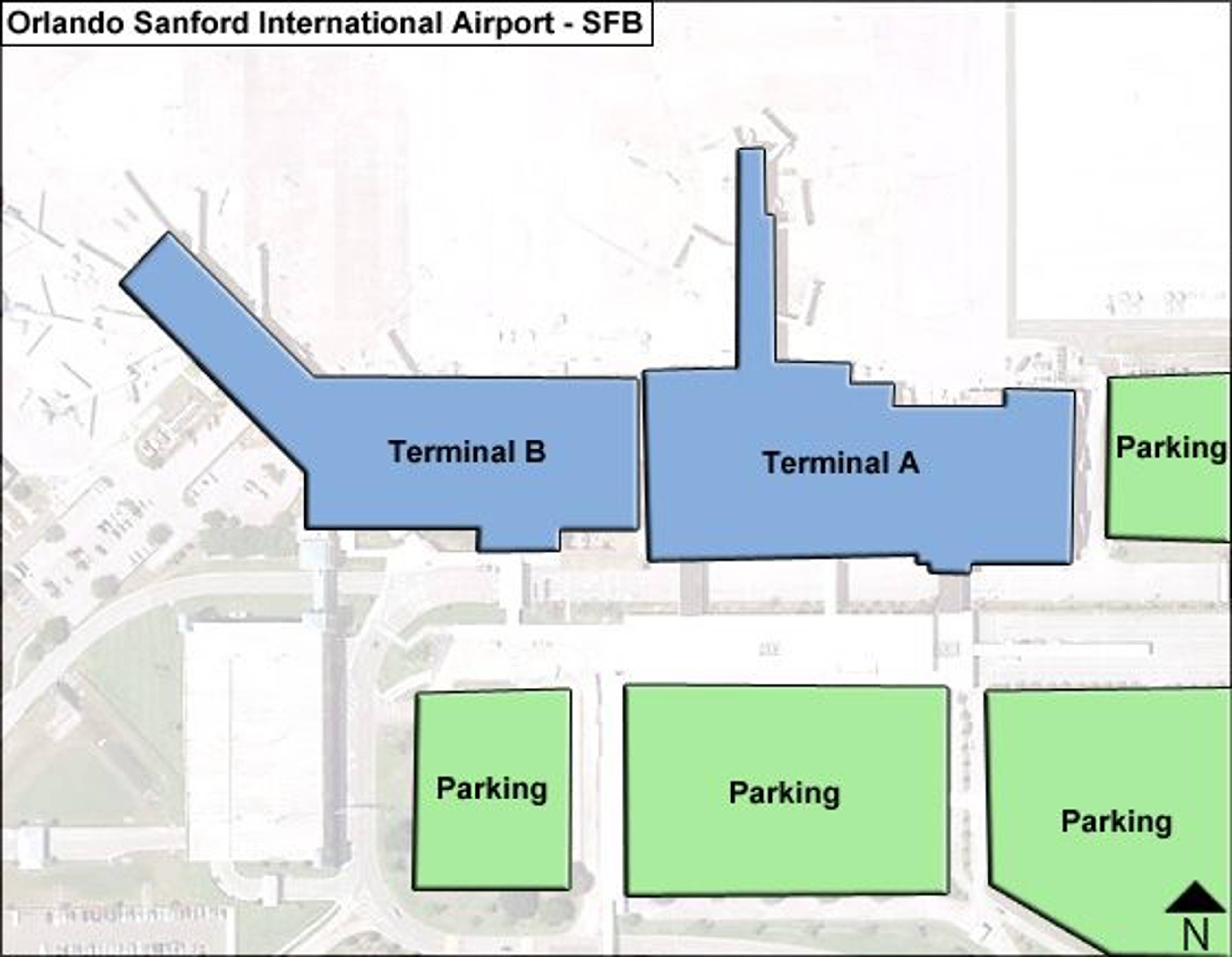 Sanford Airport Overview Map