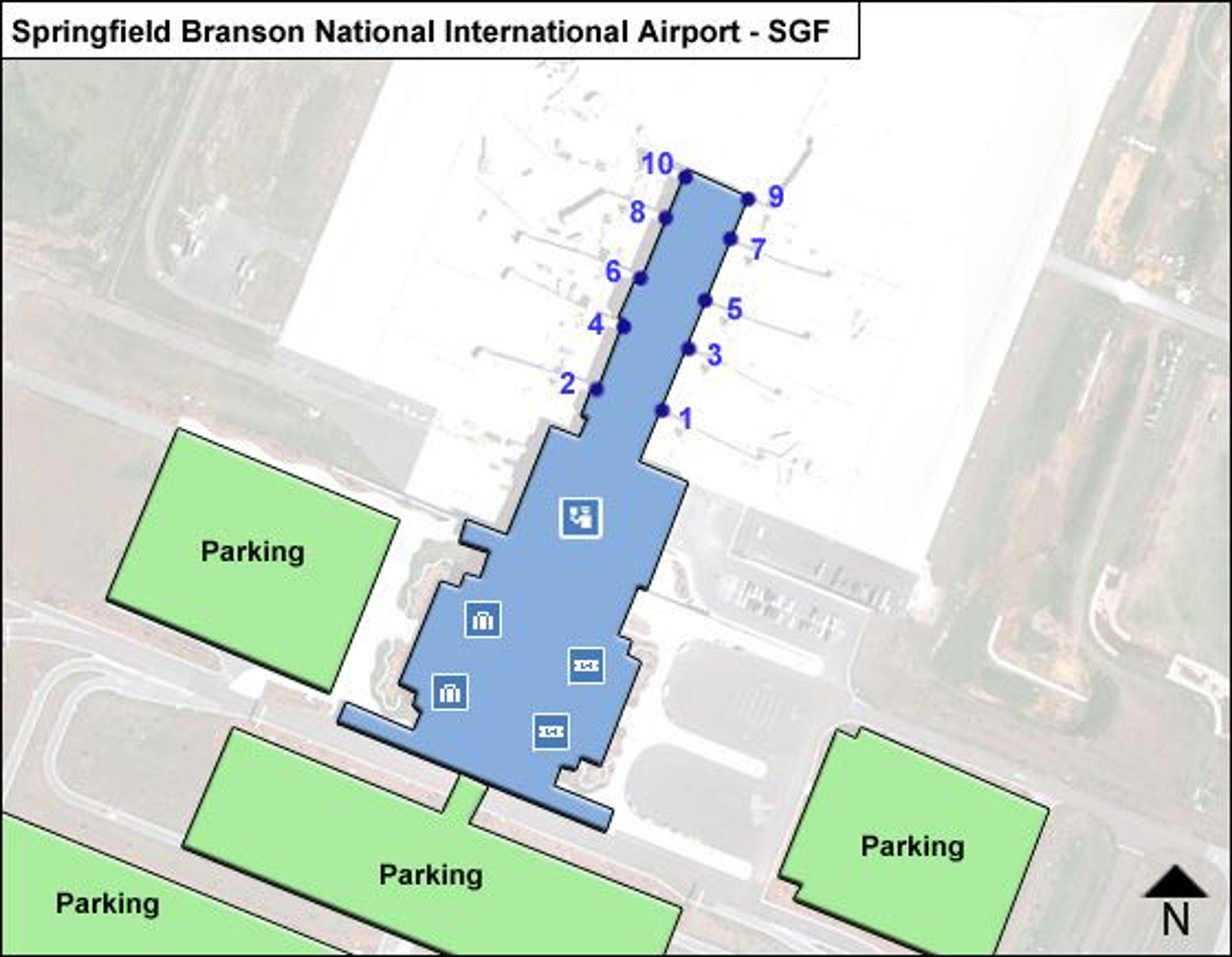 Springfield Airport Overview Map