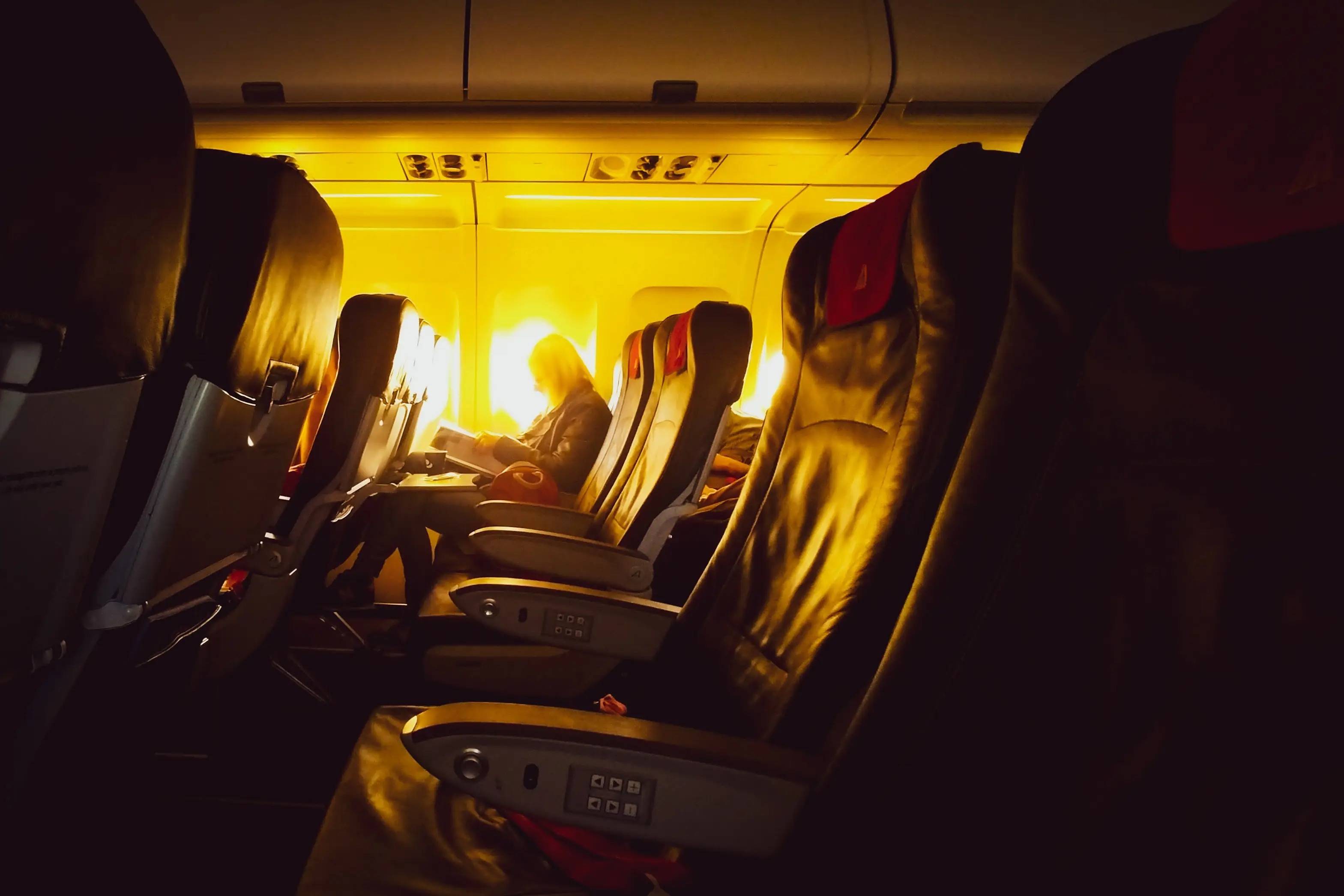 airline seat golden