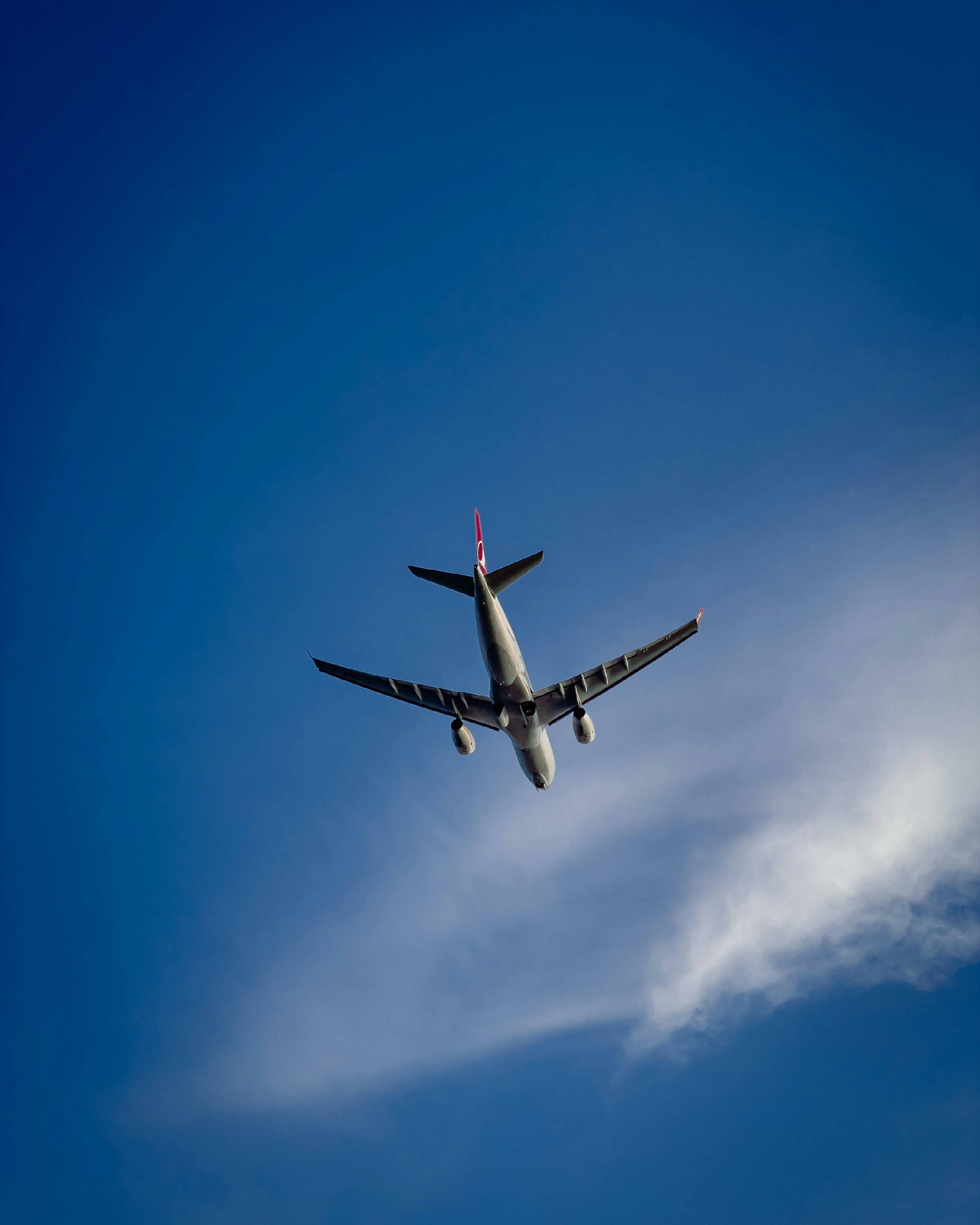 an airplane flying through the air