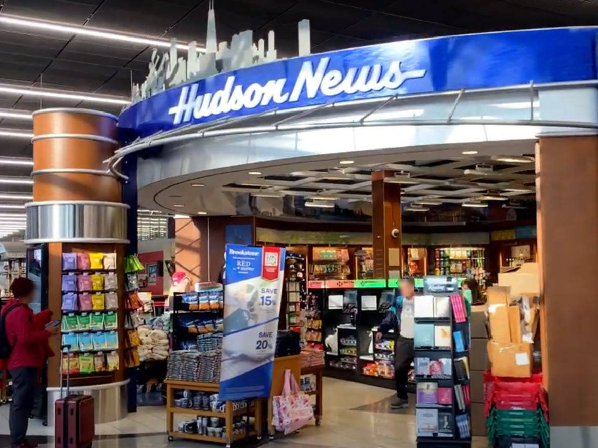 Hudson News store in Terminal 3 at Chicago ORD Airport