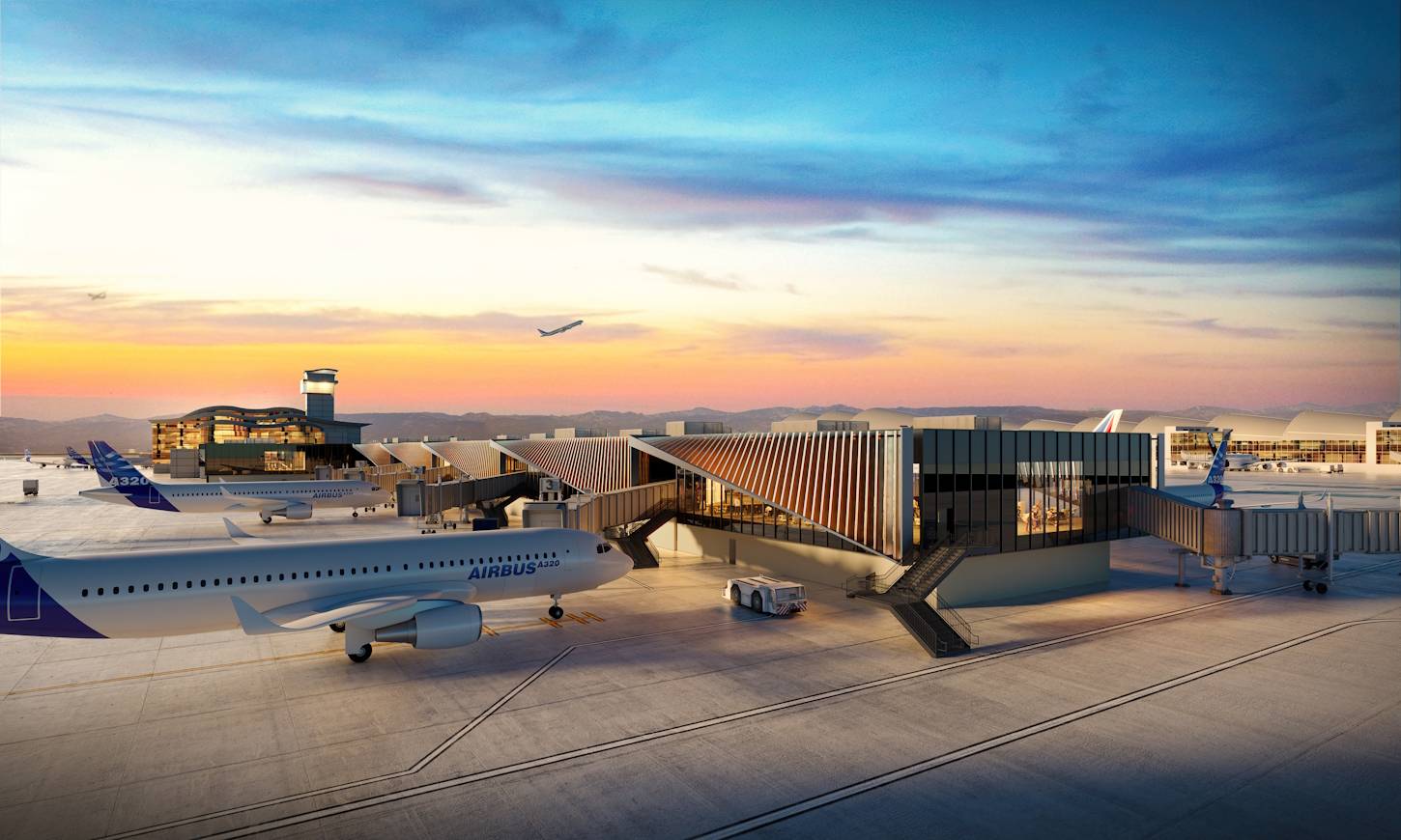 Rendering of LAX’s Midfield Satellite Concourse (MSC) South.