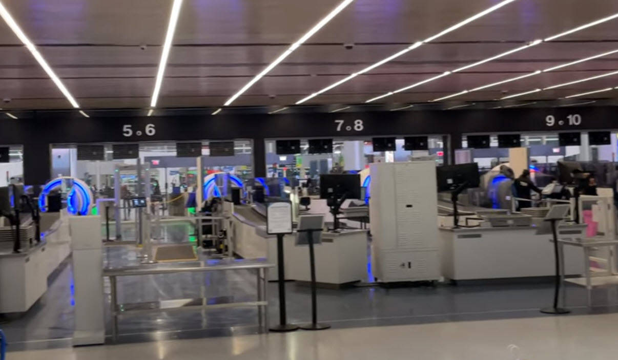 New TSA Scanners Terminal A Newark Airport EWR