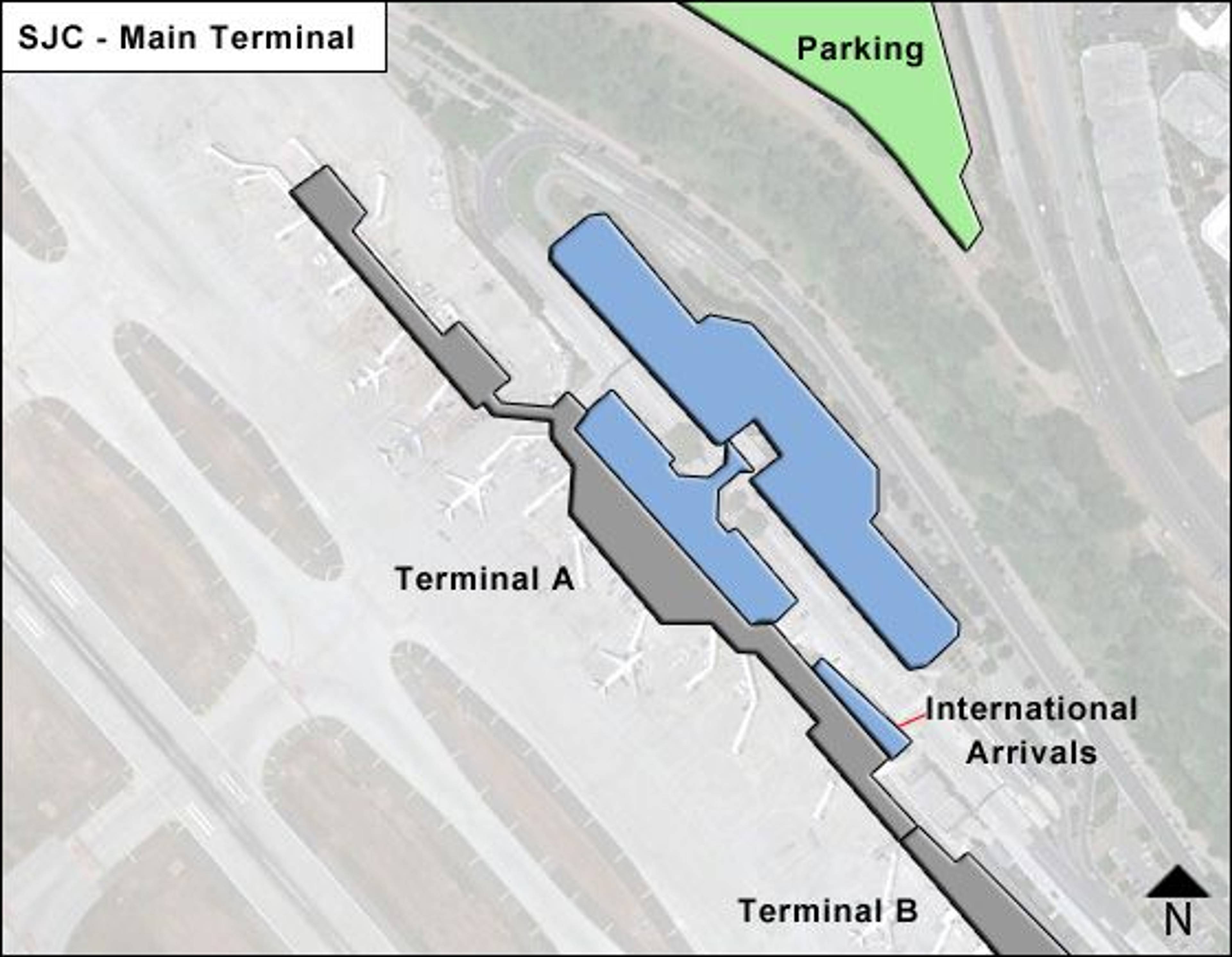 San Jose Airport Main Terminal Map