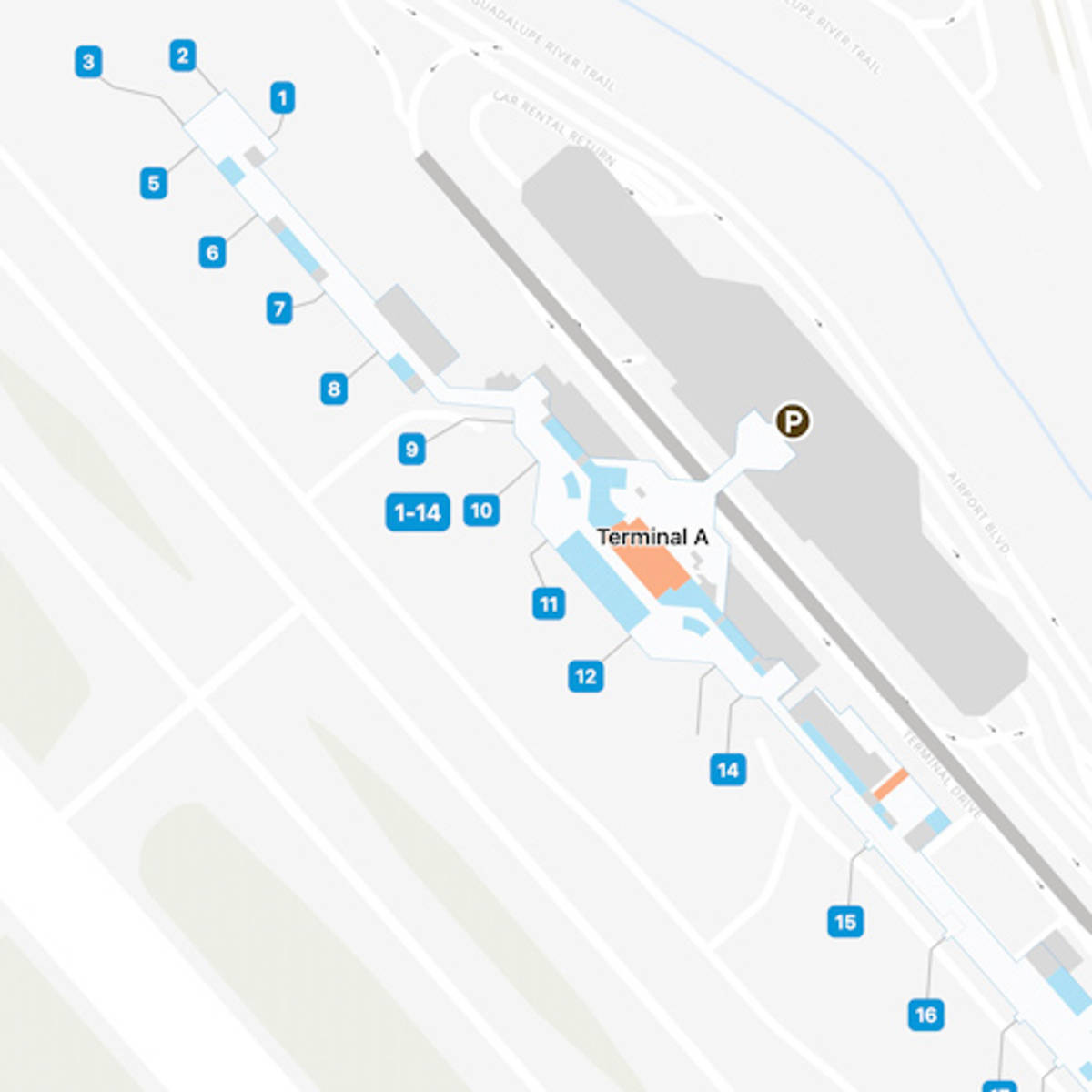 San Jose Mineta Airport Map | SJC Terminal Guide