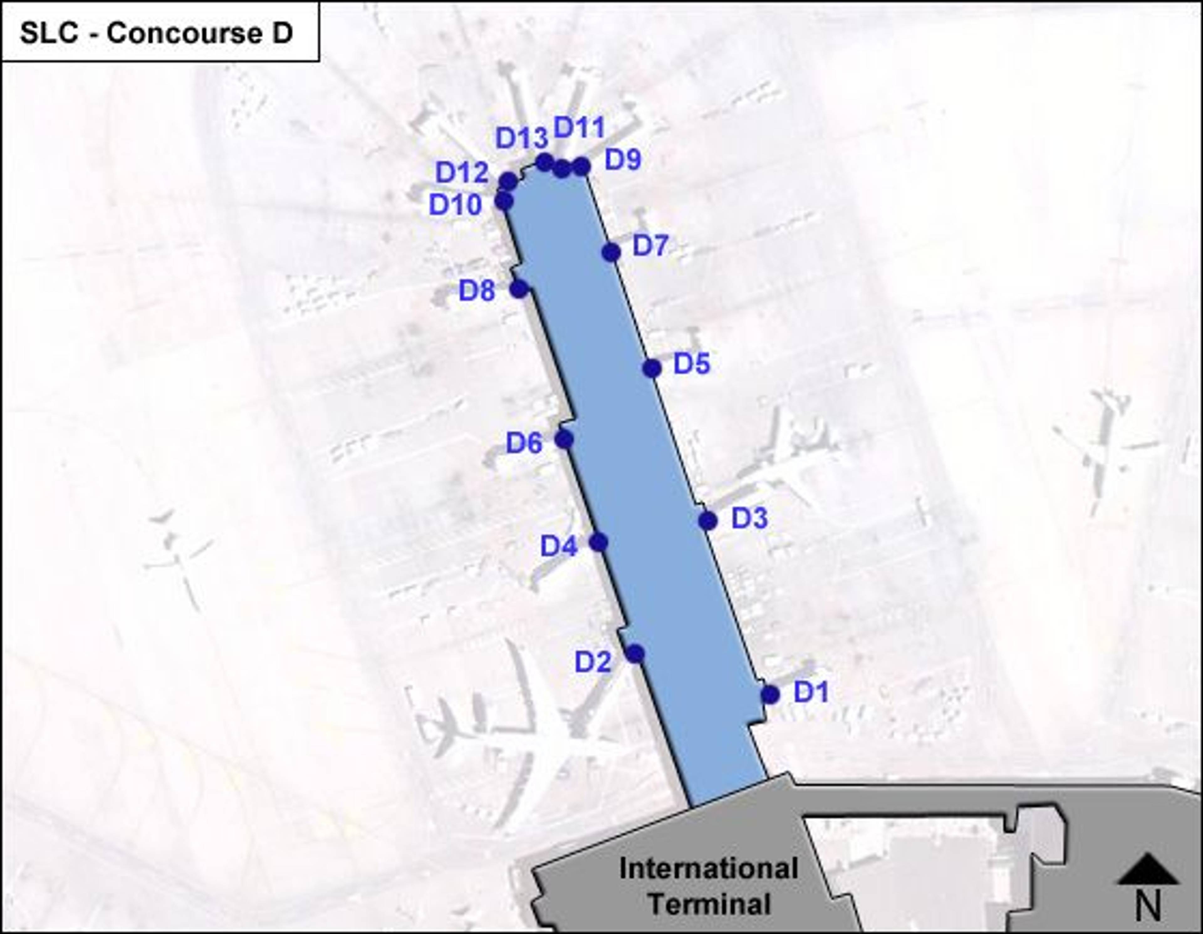 Salt Lake City Airport Concourse D Map