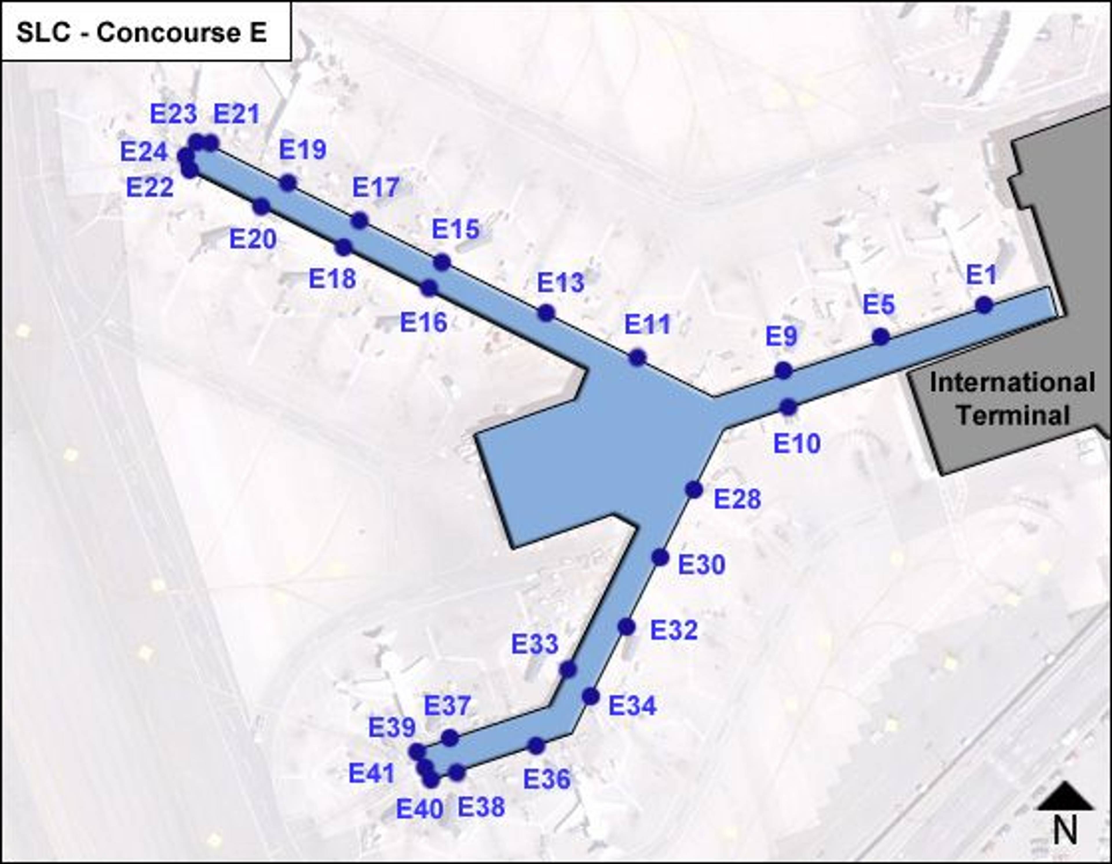 Salt Lake City Airport Concourse E Map