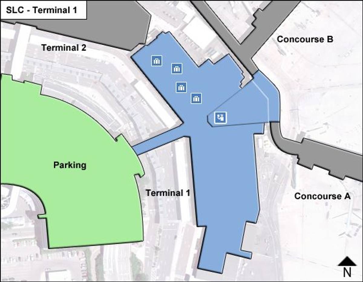 Salt Lake City Airport SLC Terminal 2 Map