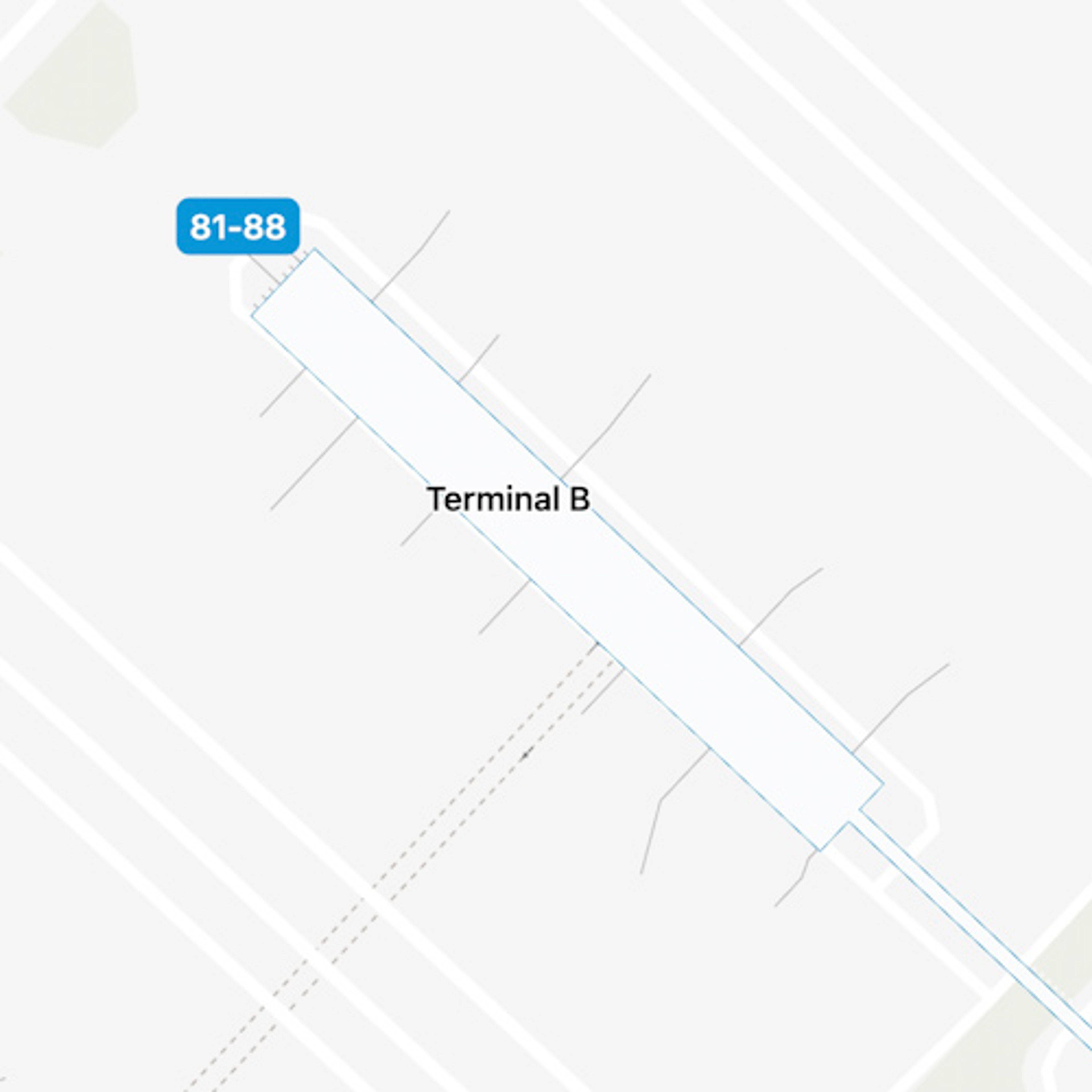 Essex, UK Airport Terminal B Map