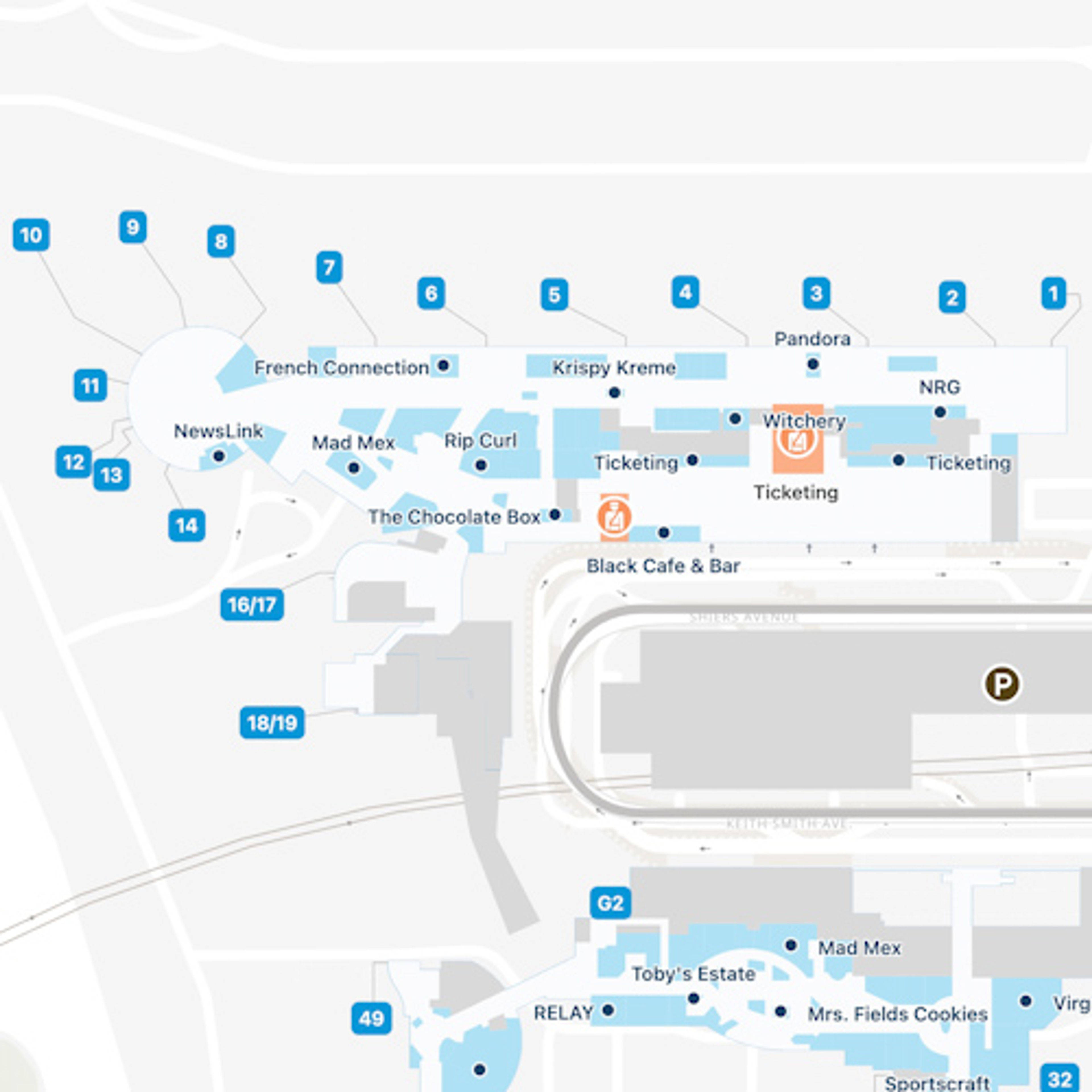 Sydney - Mascot, NSW Airport Terminal 3 Map