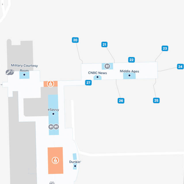 Syracuse Hancock Airport Map  SYR Terminal Guide