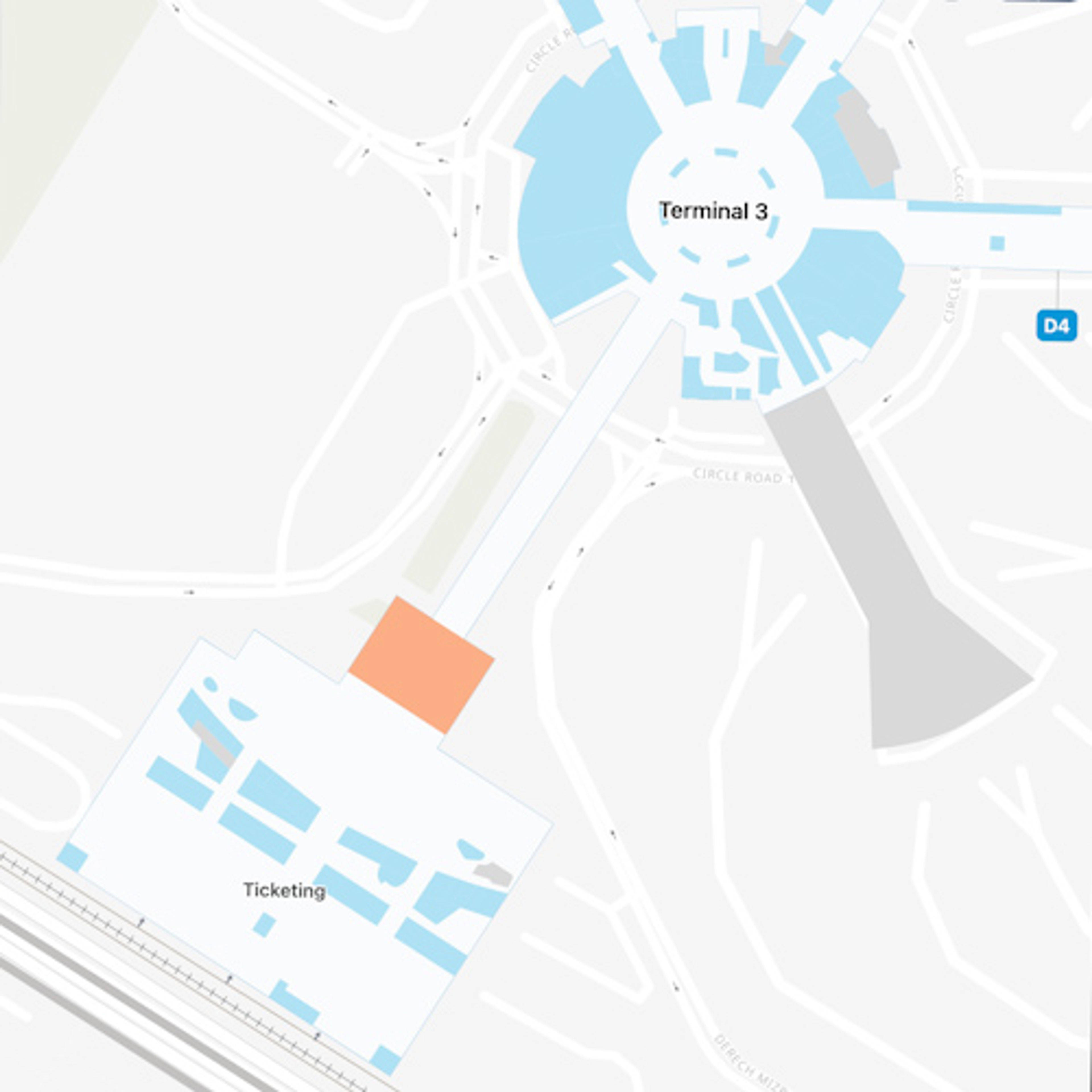 Ben-Aurion Airport Airport Main Terminal Map