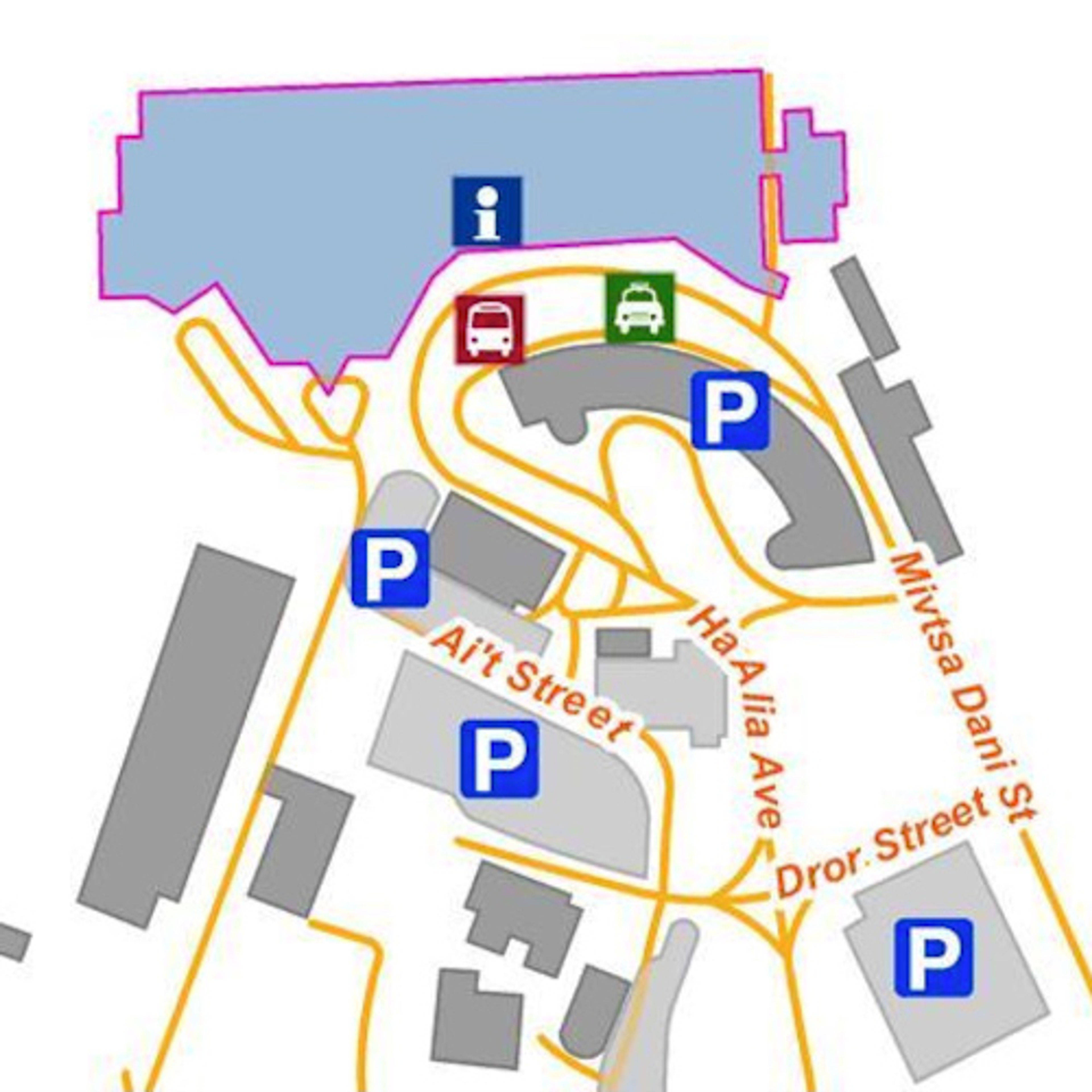 Ben-Aurion Airport Airport Terminal 1 Map