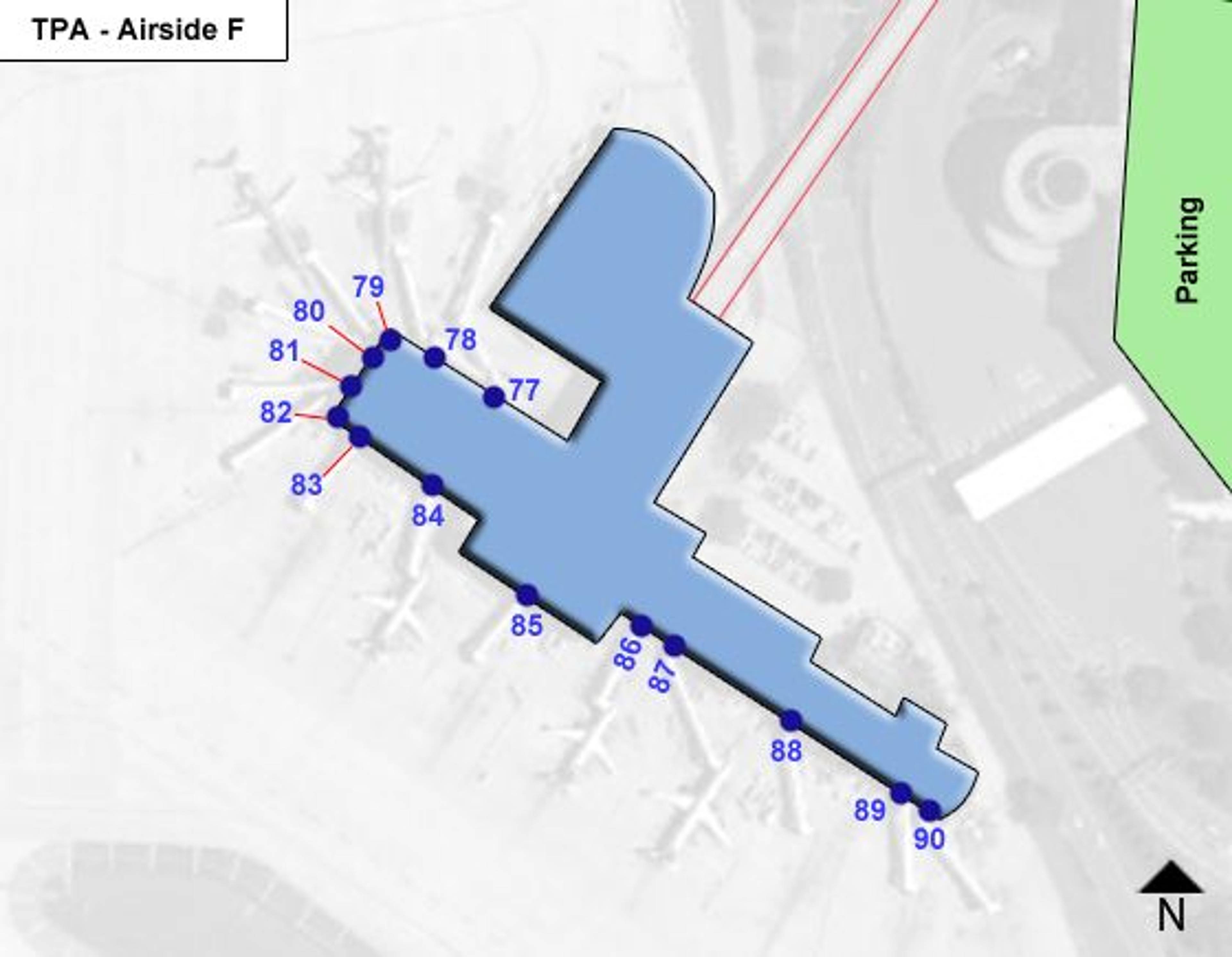 Tampa Airport Airside F Map