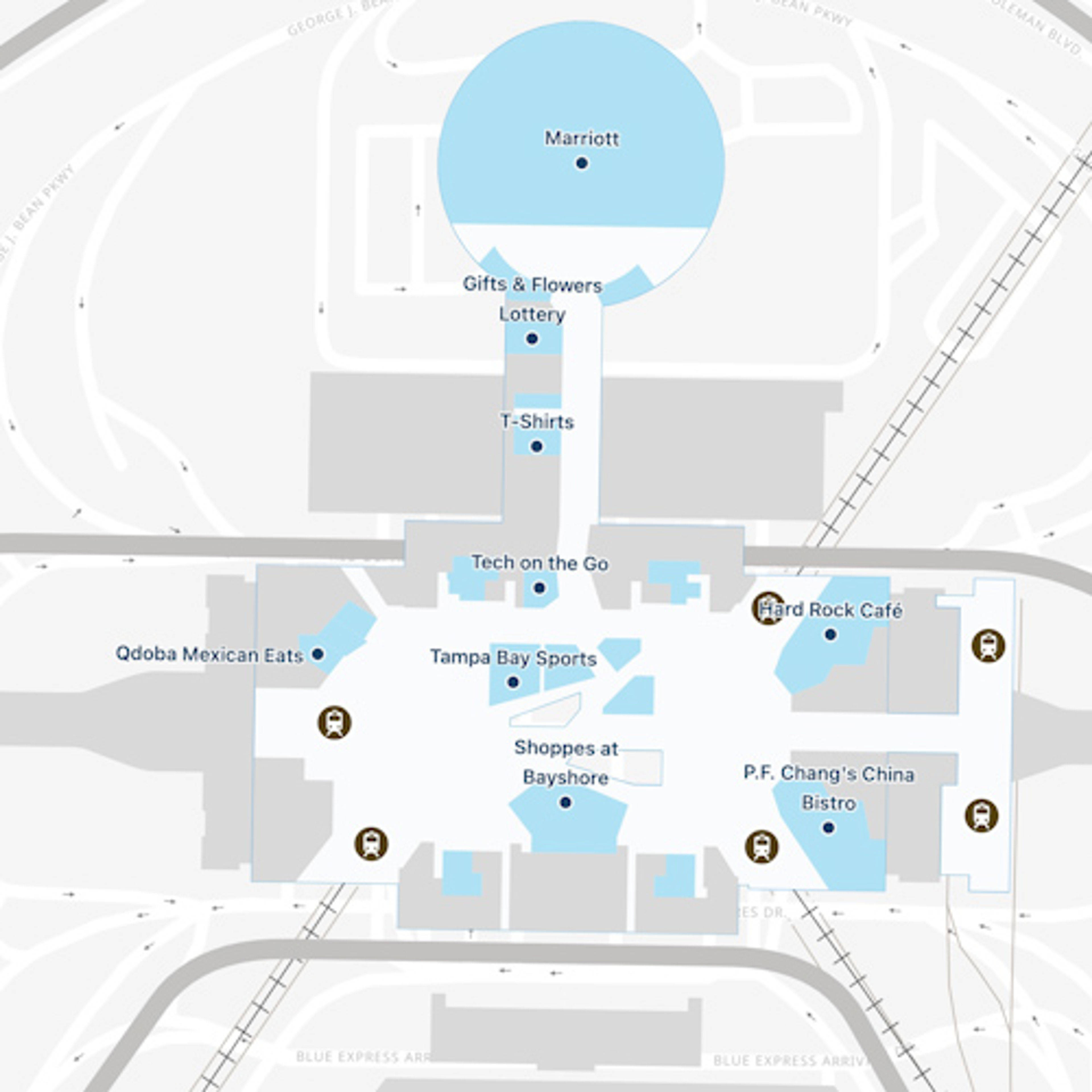 Tampa Airport Landside Map