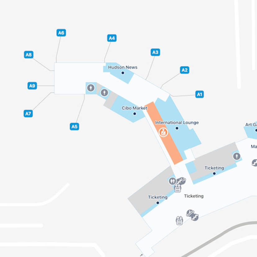 Tucson Airport Map TUS Terminal Guide