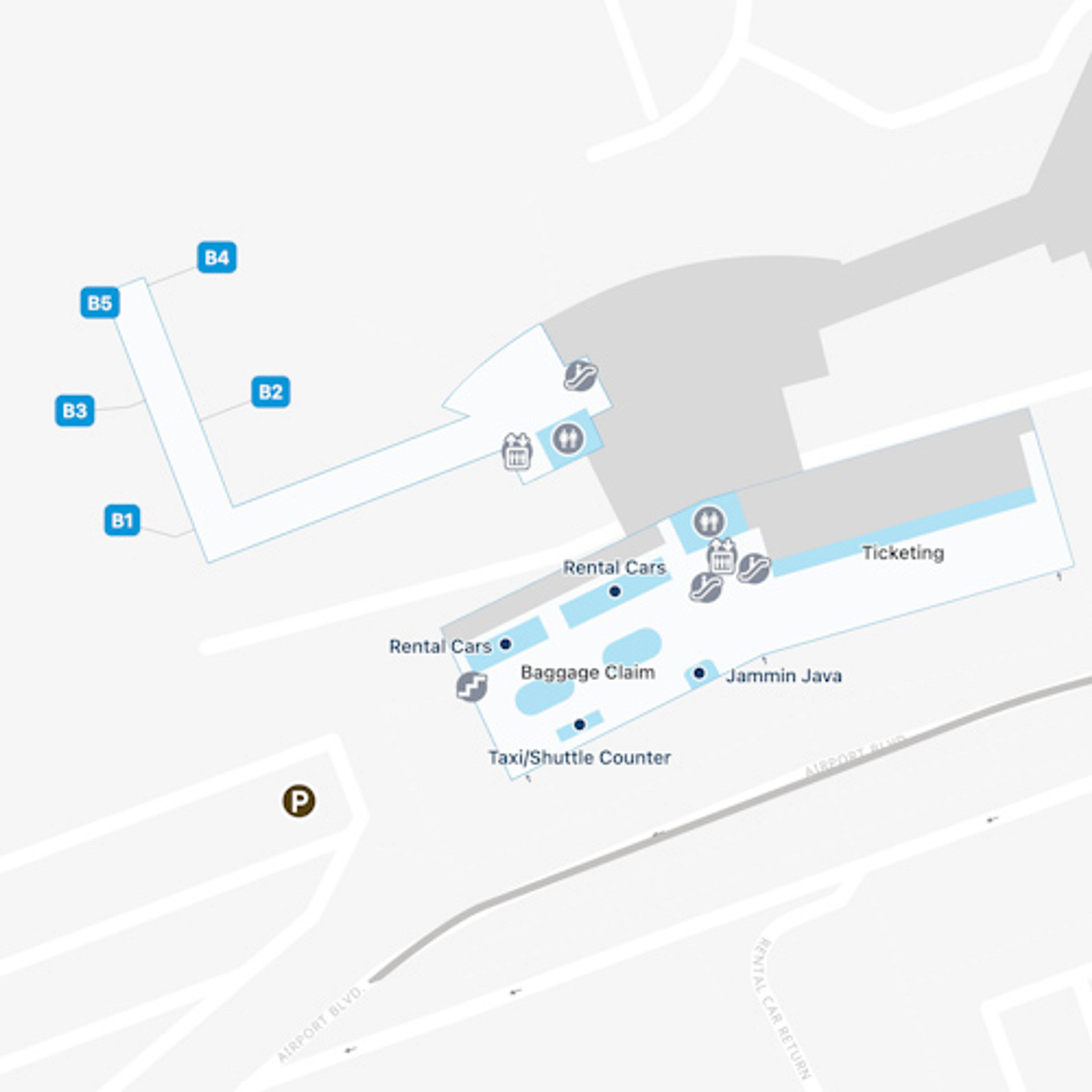 Bentonville Airport Concourse B Map
