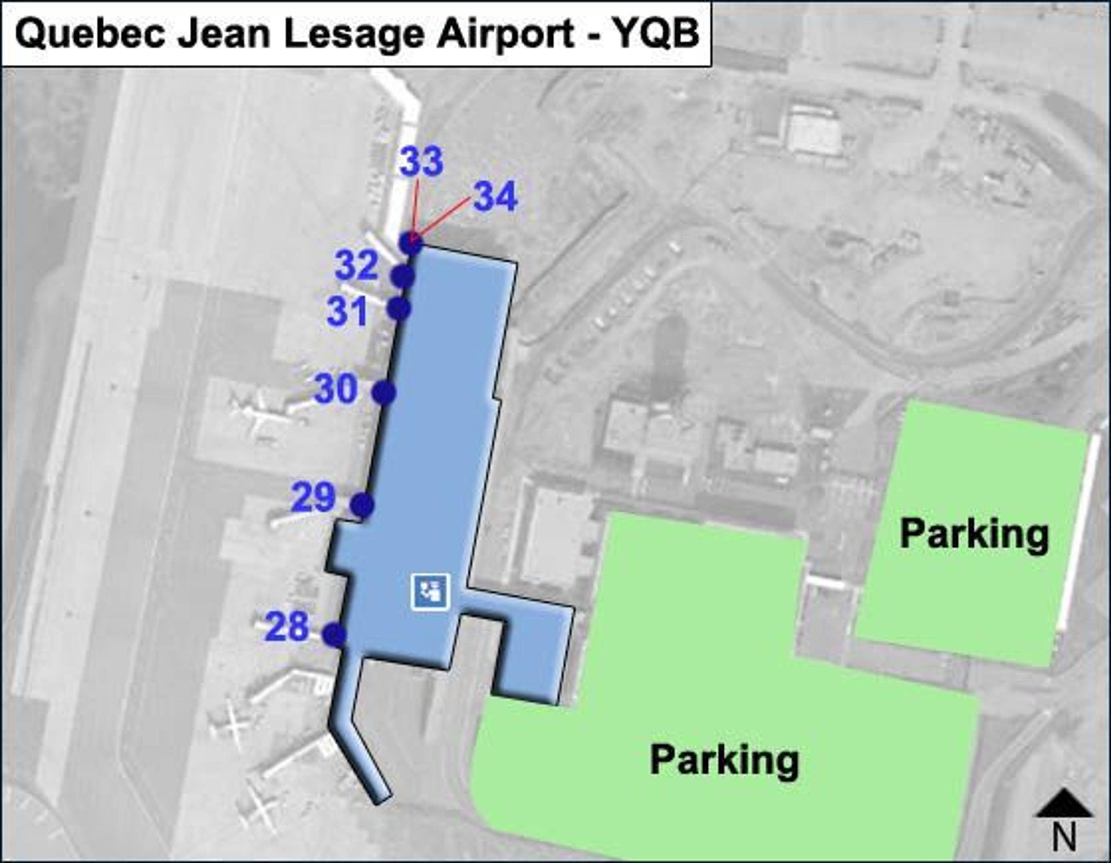 Quebec City Airport Overview Map