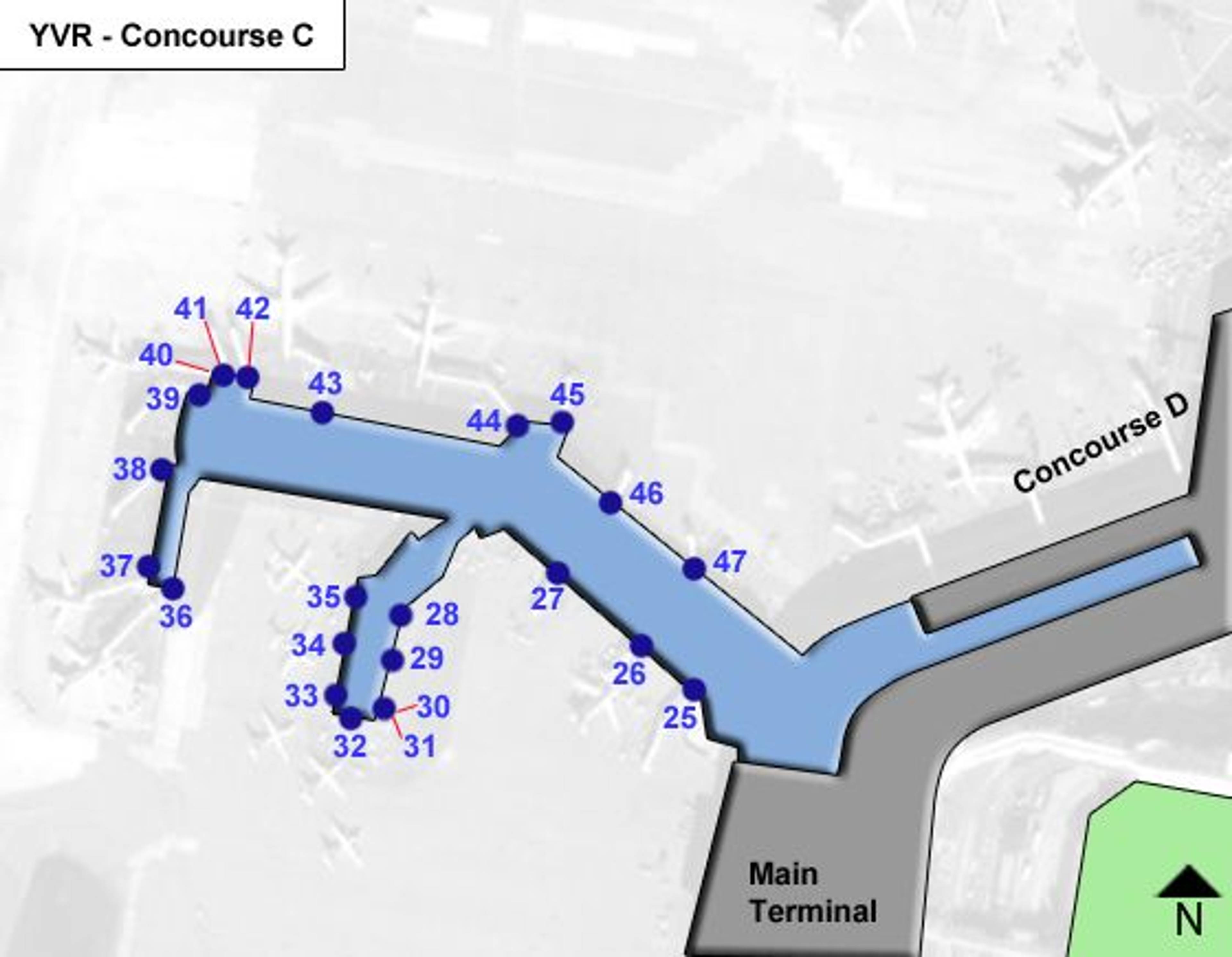Richmond Airport Concourse C Map