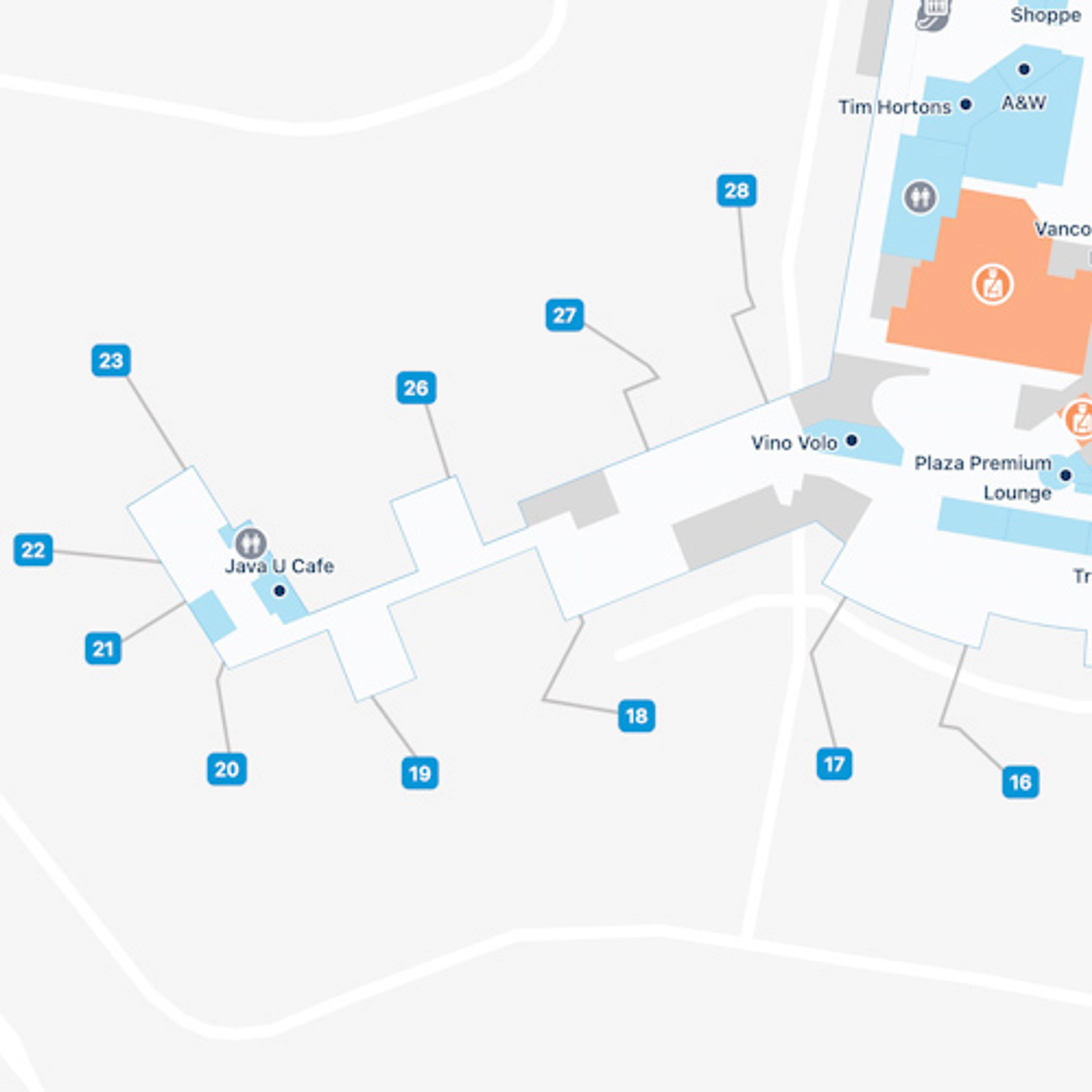 Richmond Airport Concourse B Map