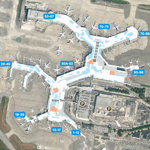 Vancouver Airport YVR Concourse B Map