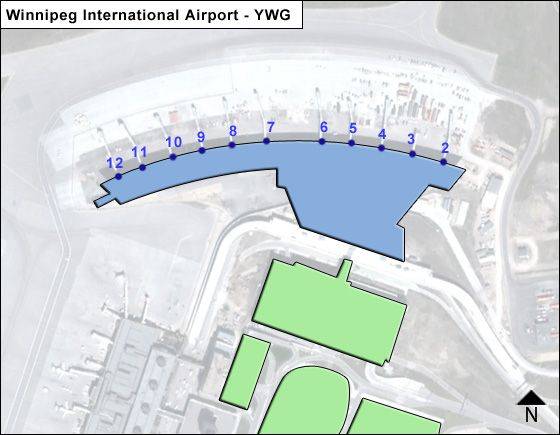 Winnipeg YWG Airport Restaurants Stores   Winnipeg YWG Terminal Map 