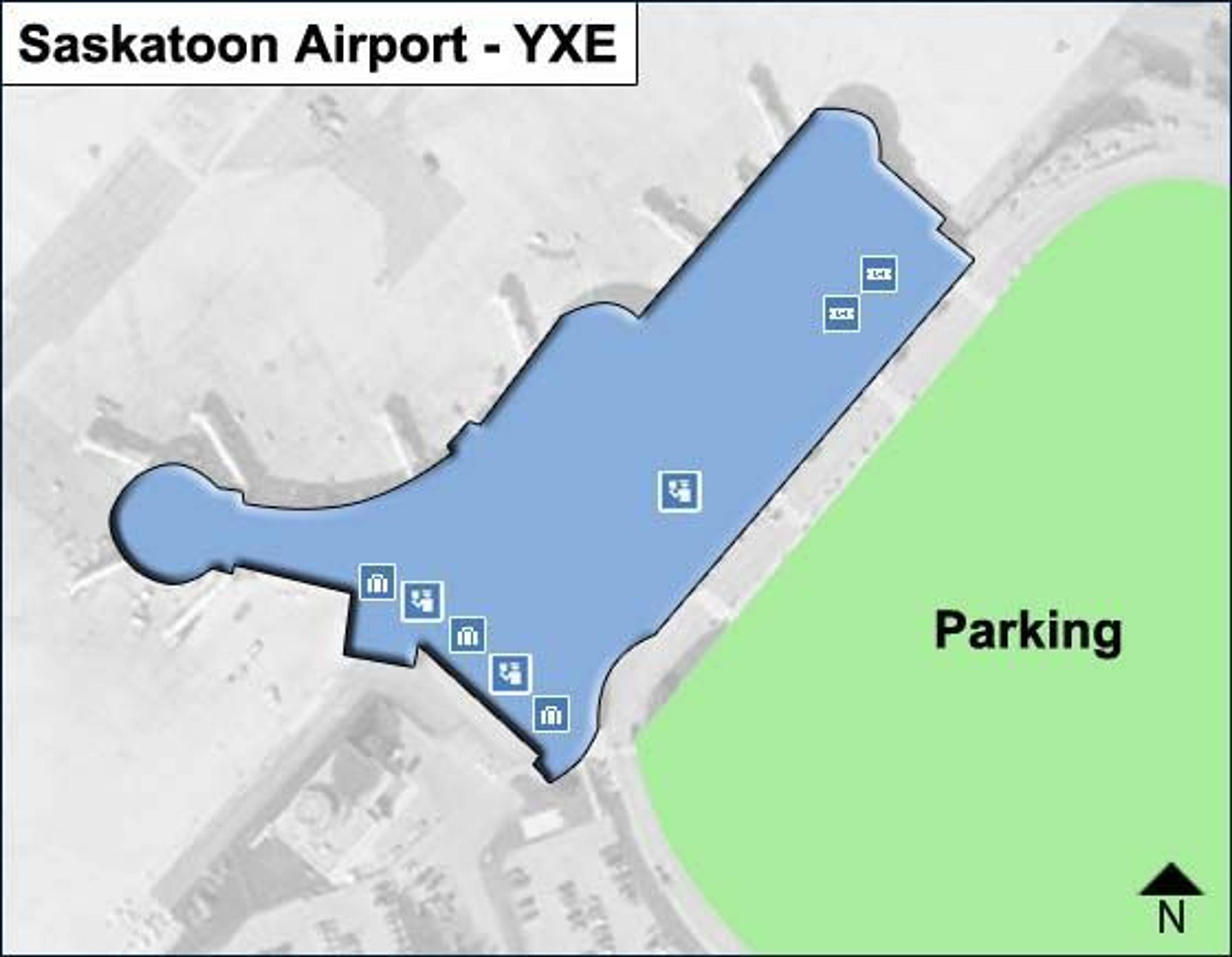 Saskatoon Airport Overview Map
