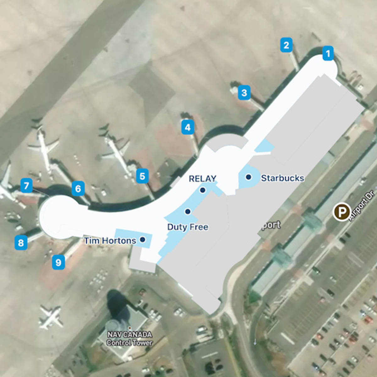 Saskatoon Airport Map YXE Terminal Guide