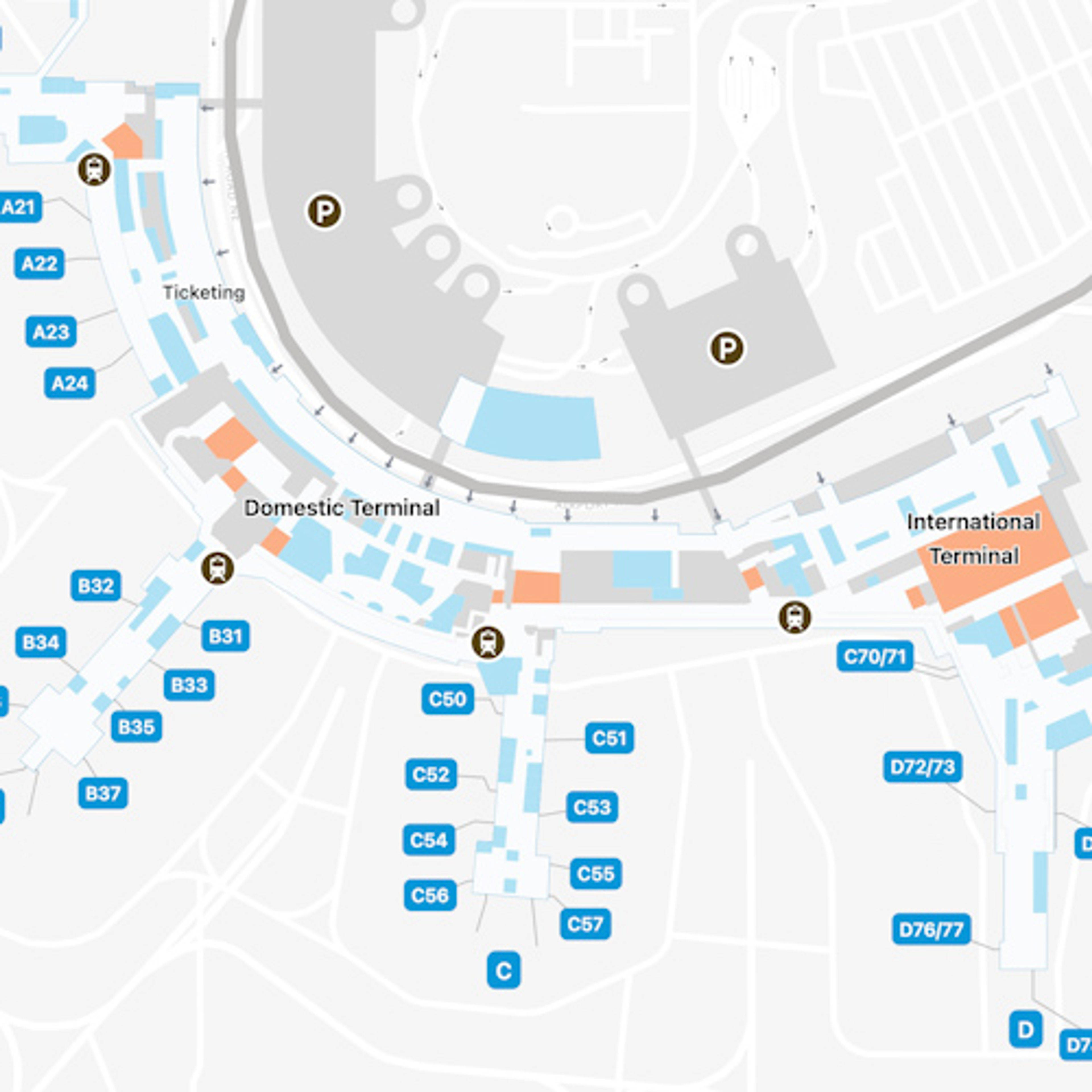 Calgary Airport Map YYC Terminal Guide   Calgary YYC Main Terminal 