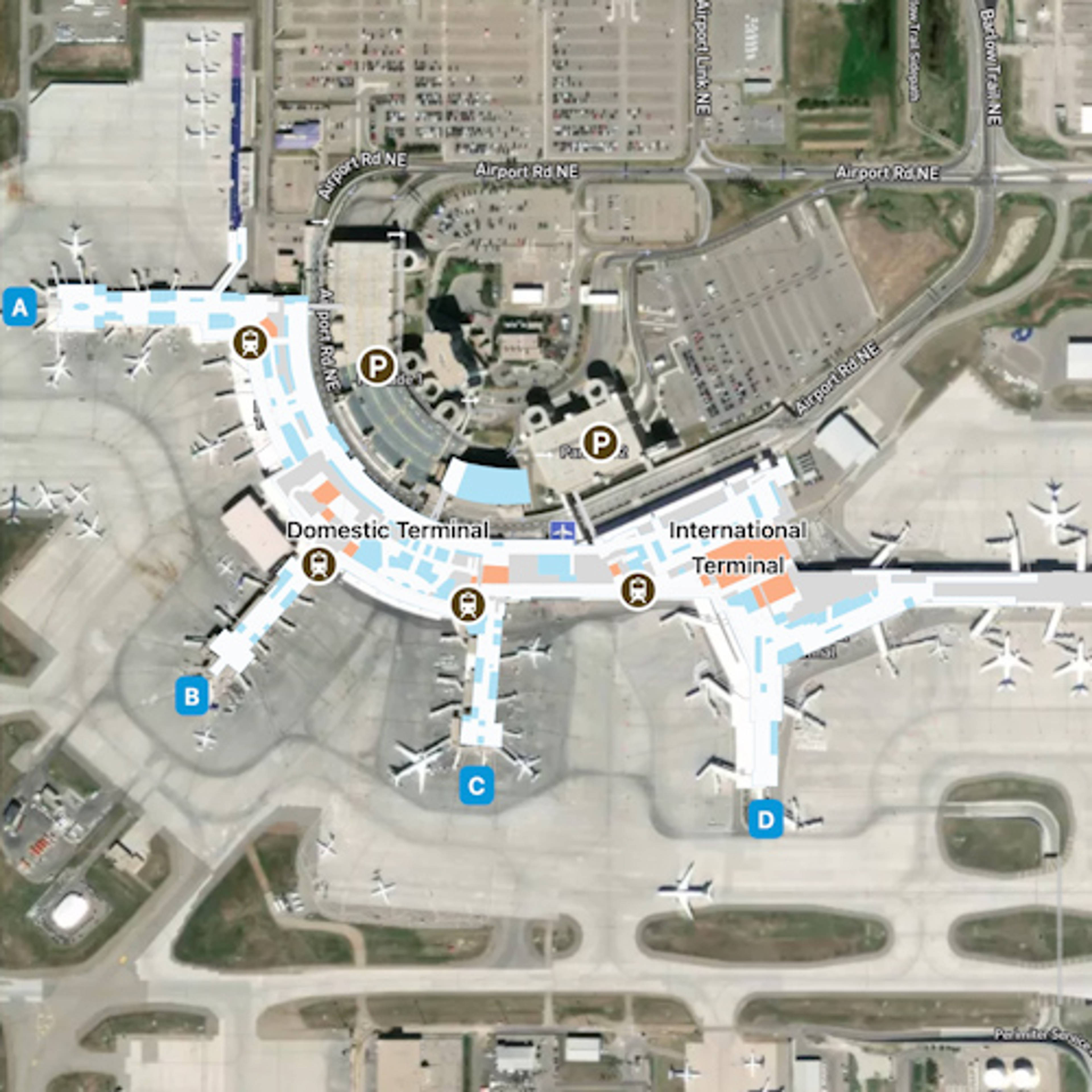 Calgary Airport Overview Map