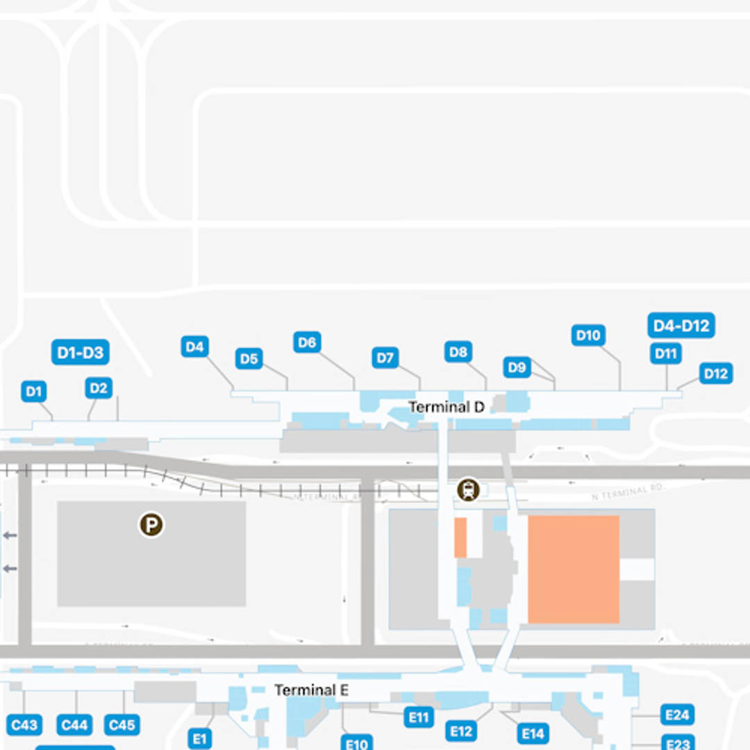 Houston Airport Terminal D Map & Guide