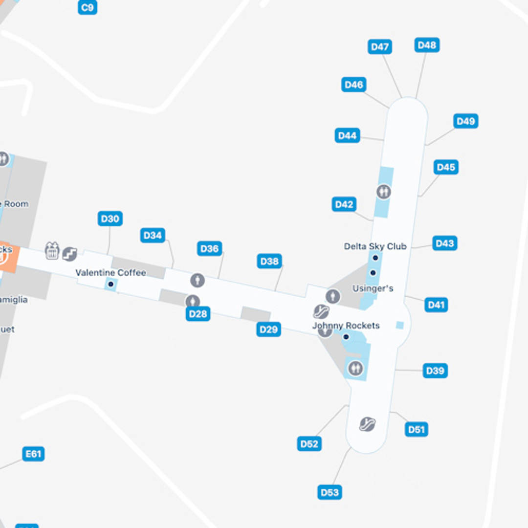 Milwaukee Airport Concourse D Map & Guide