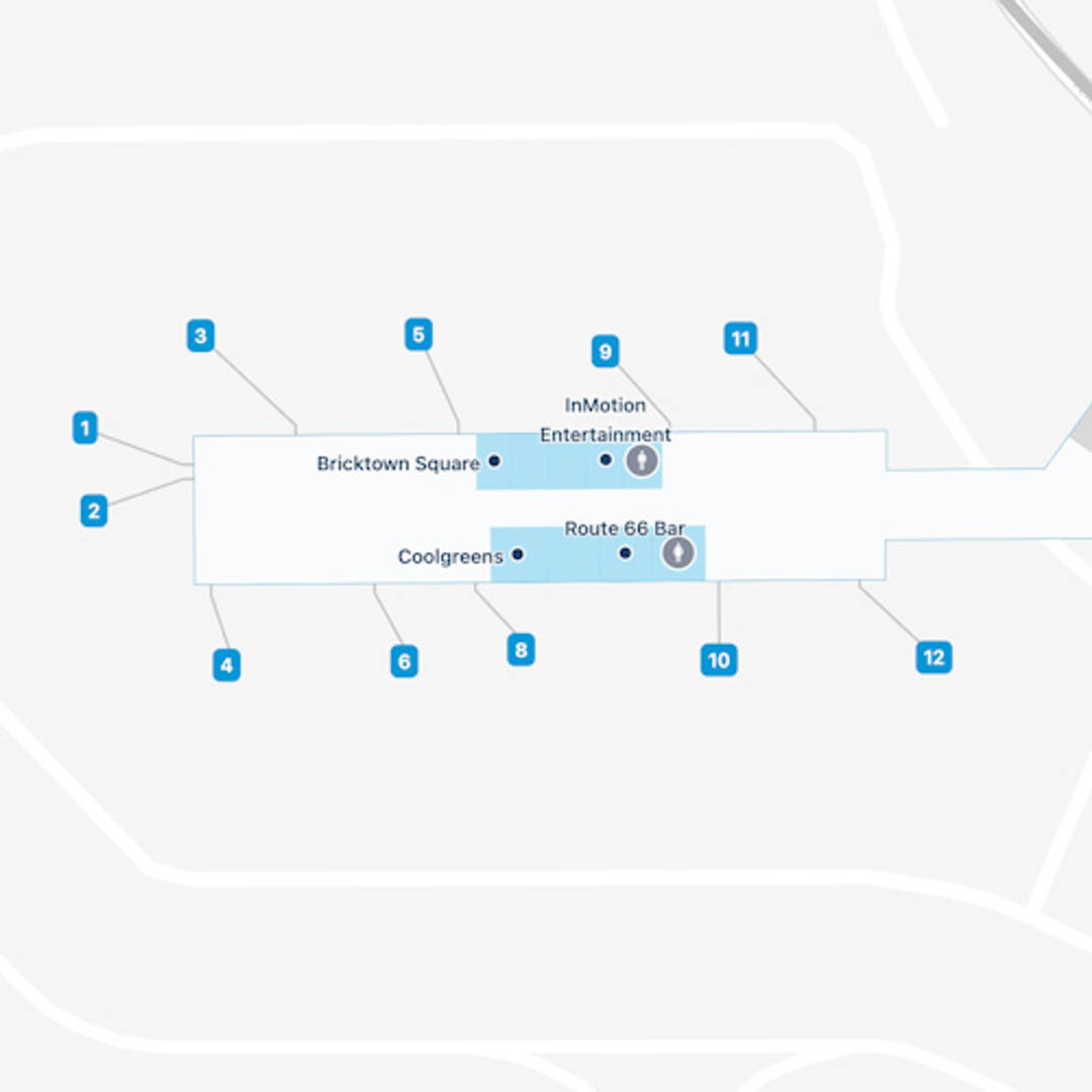 Oklahoma City Airport West Concourse Map & Guide