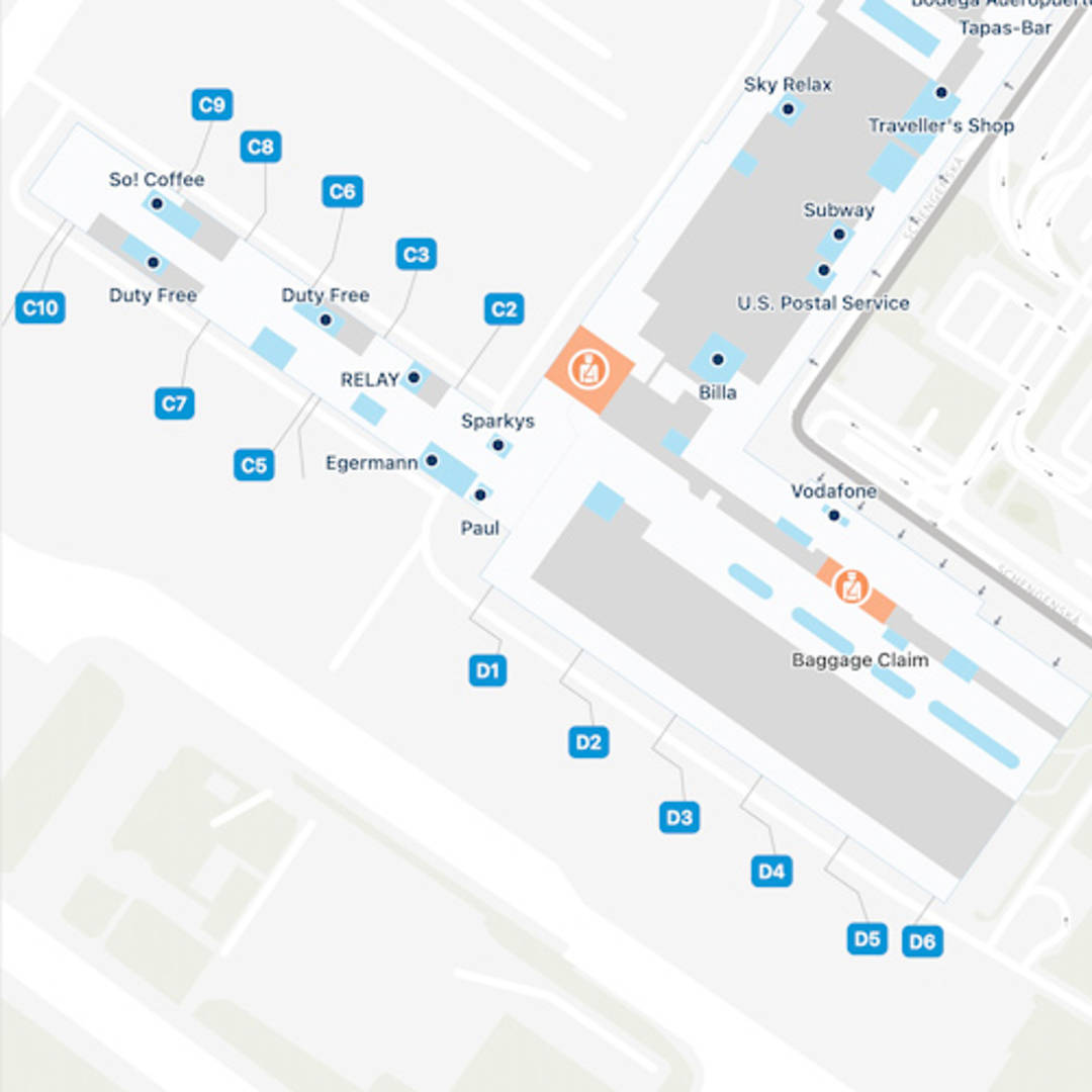 Prague Airport Terminal 2 Map & Guide