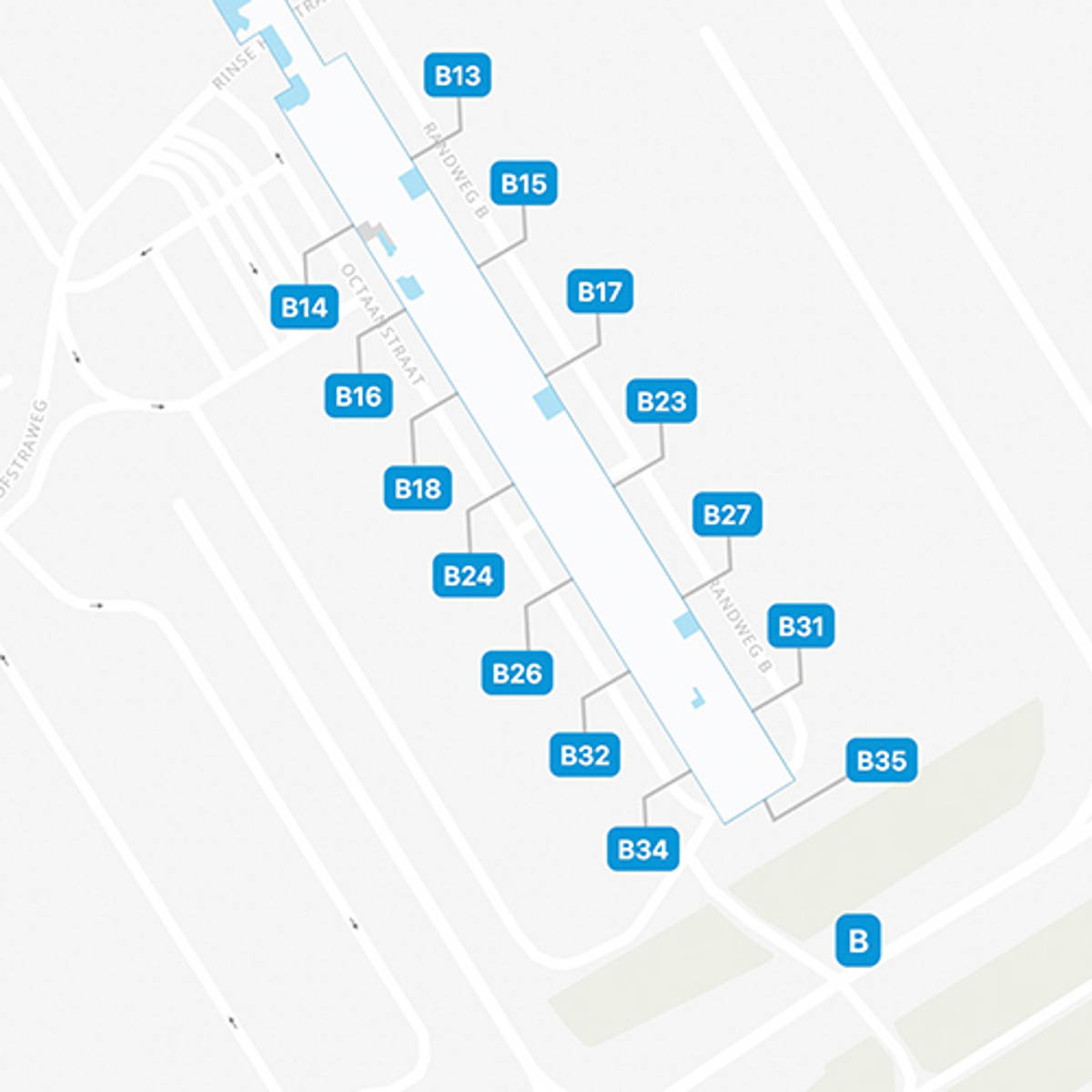 Amsterdam Airport Concourse B Map & Guide