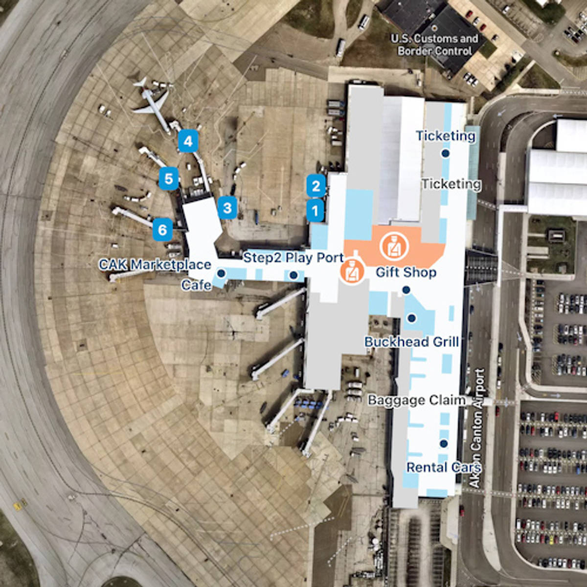 Akron Airport Map: Guide to CAK's Terminals