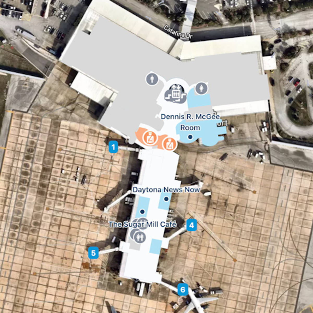 Daytona Beach Daytona Beach International Dab Airport Terminal Map | My ...