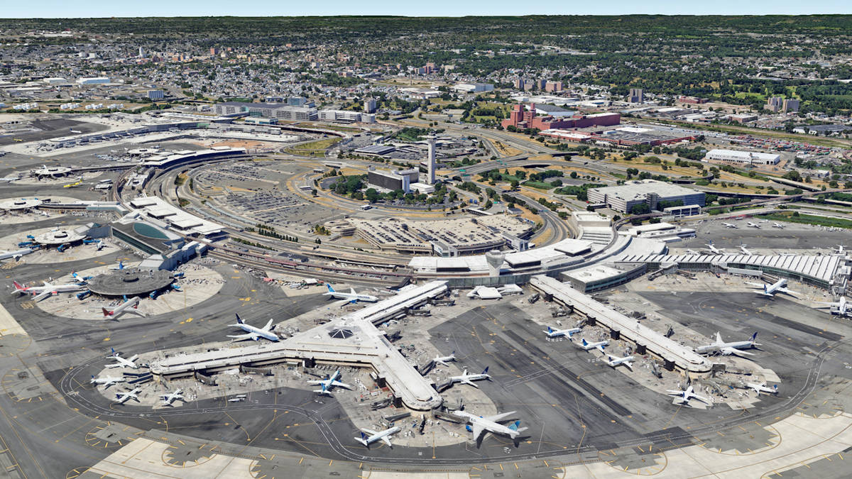 Newark Liberty Airport EWR Help Info Guide IFLY   Newark Airport EWR Aerial View 