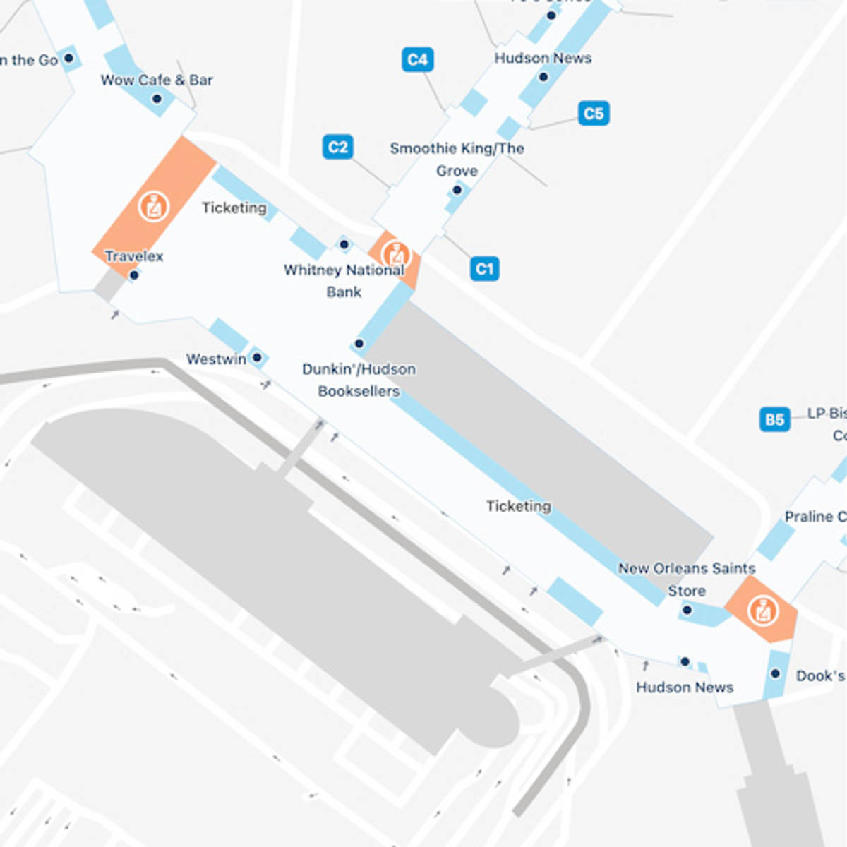 New Orleans Airport Map: Guide to MSY's Terminals