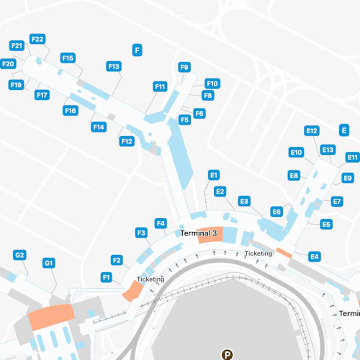 San Francisco Airport Map Guide To Sfos Terminals 2174