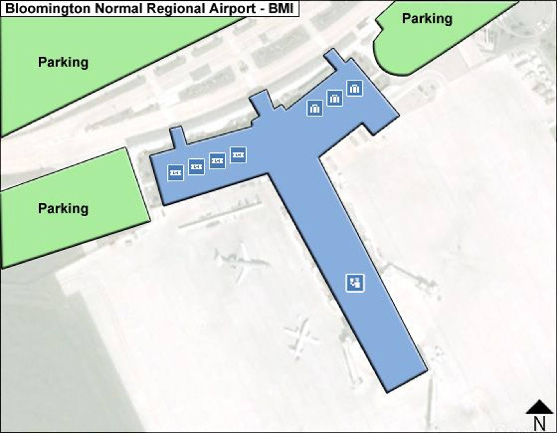 Bloomington Airport Map Guide to BMI's Terminals