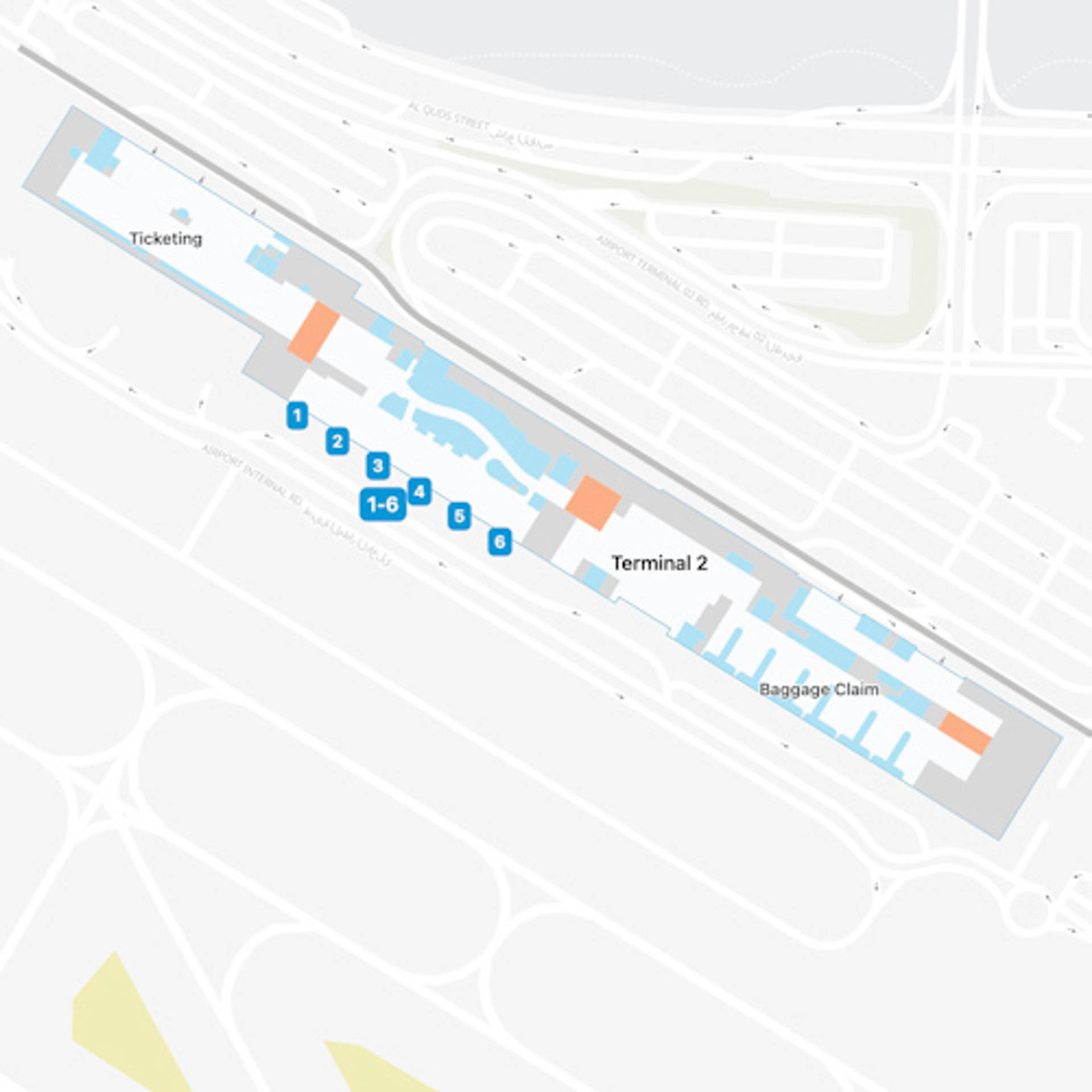 dubai terminal 2 to terminal 1