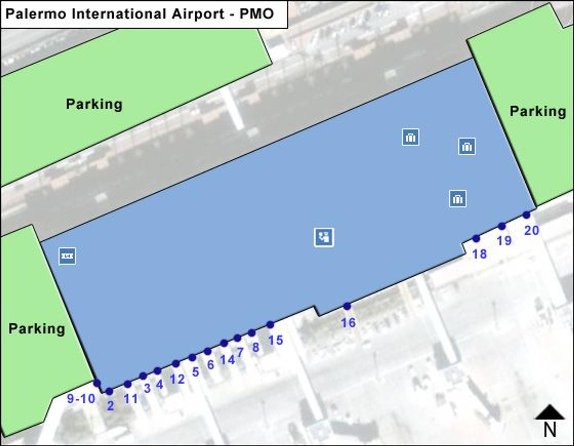 Palermo Airport Map Guide to PMO's Terminals