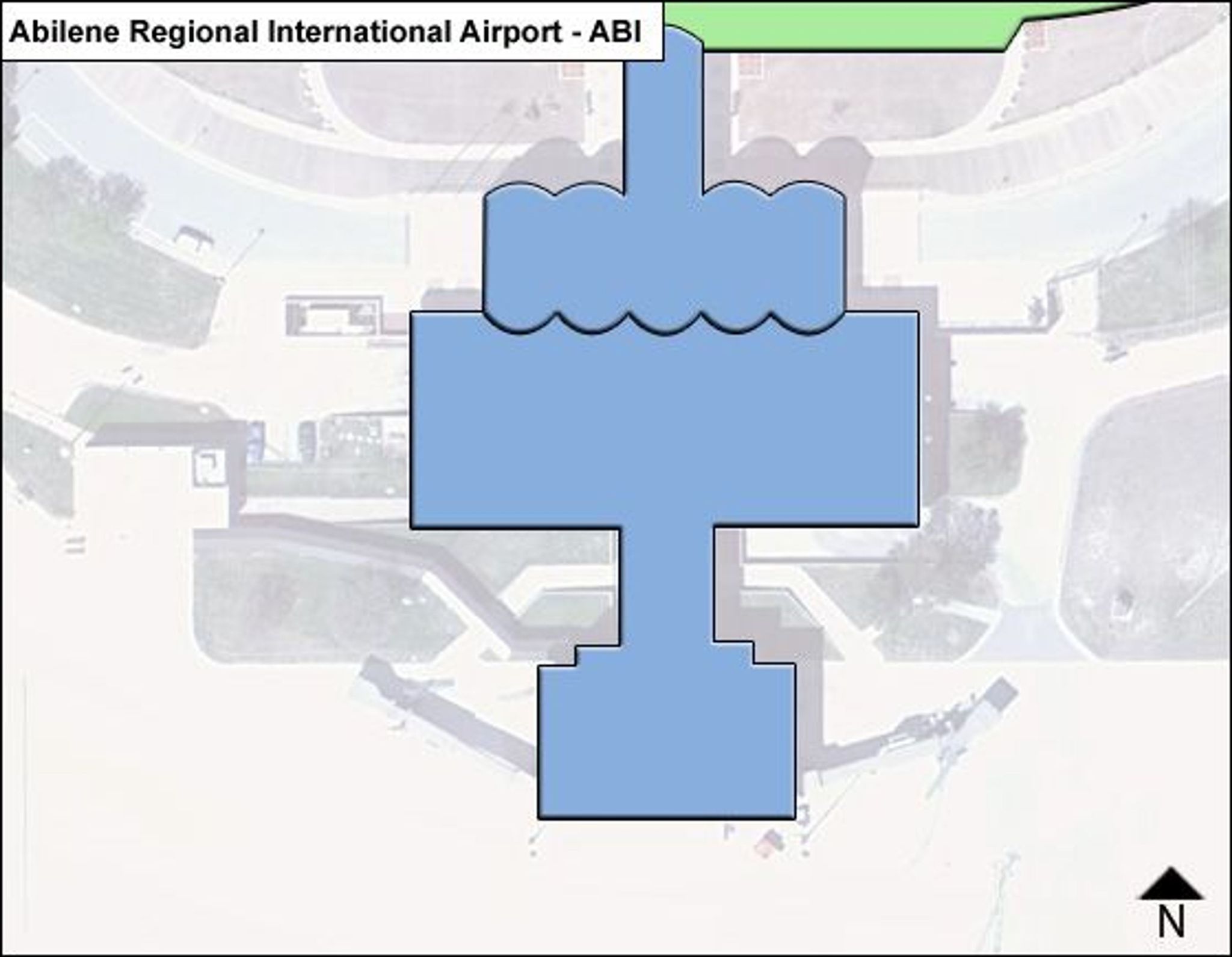 Abilene Regional Airport ABI Terminal Overview Map