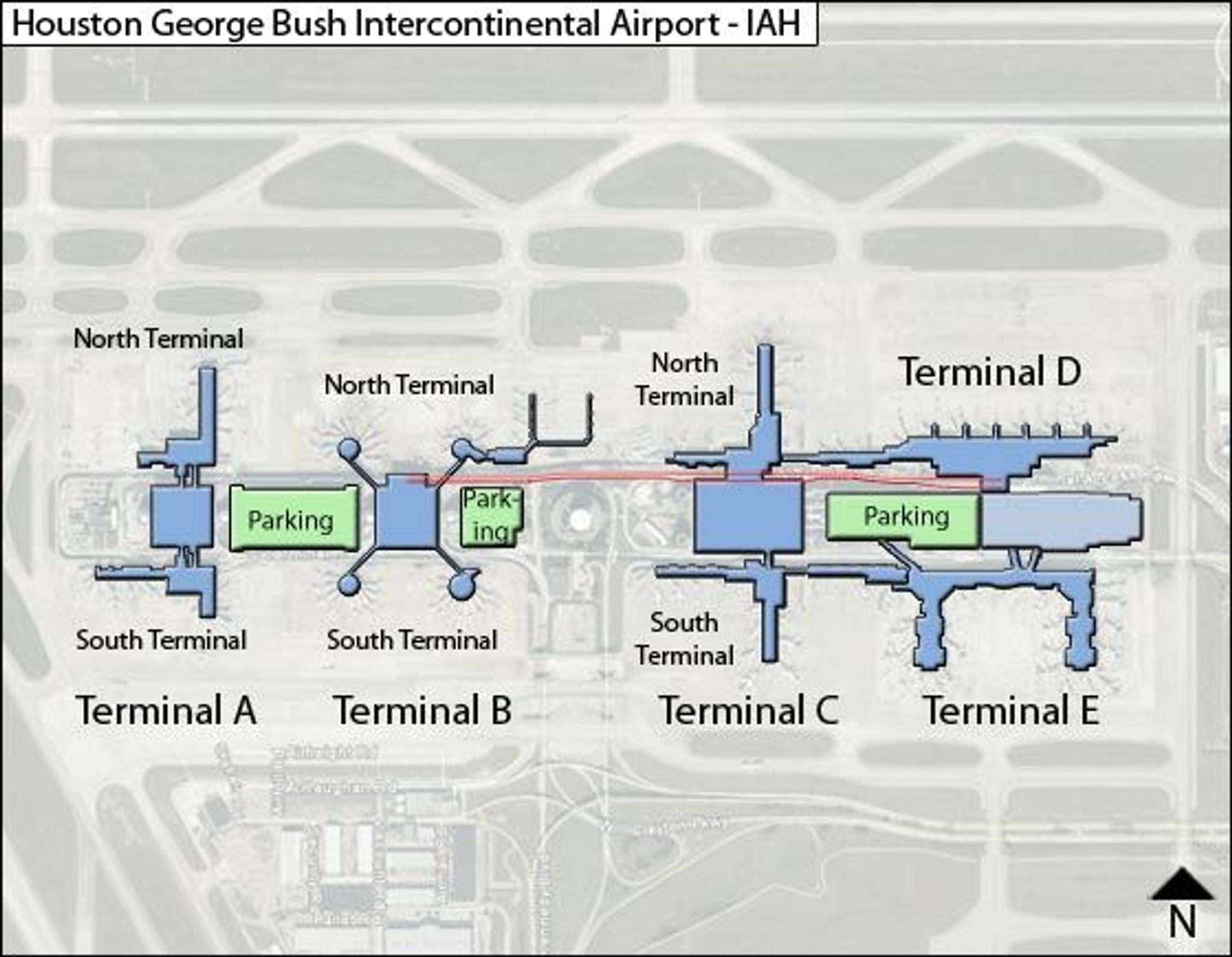 Houston Intercontinental Terminal E Map