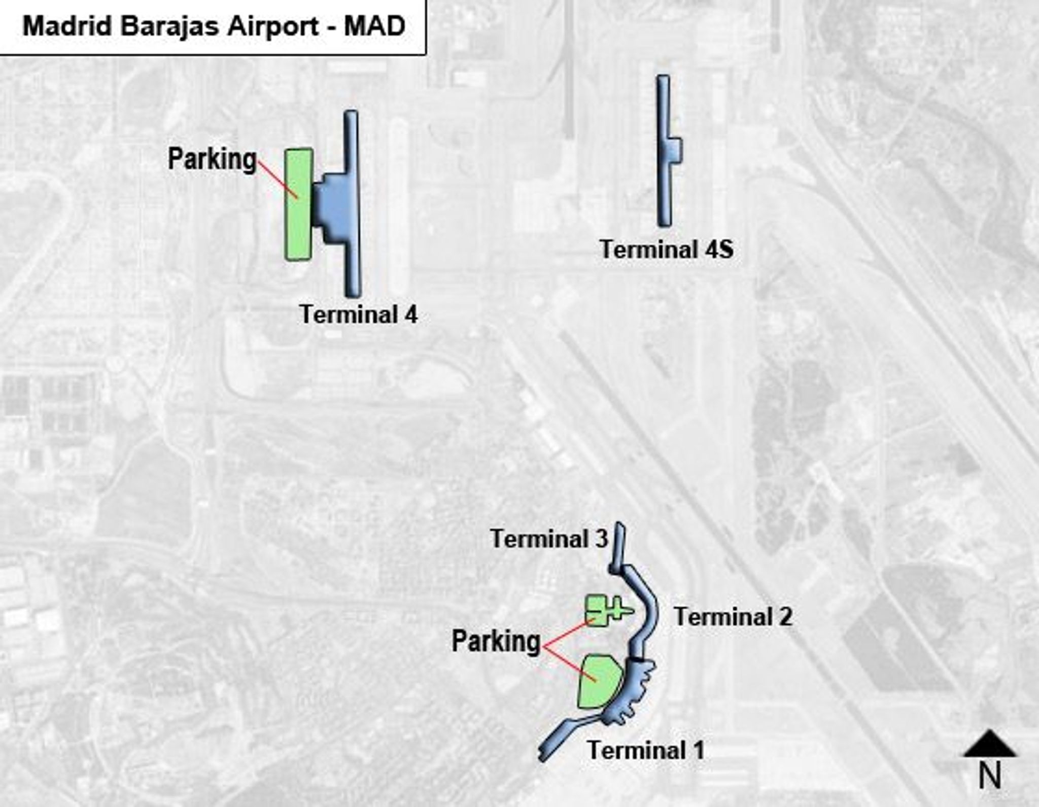 Madrid Barajas Terminal 4S Map