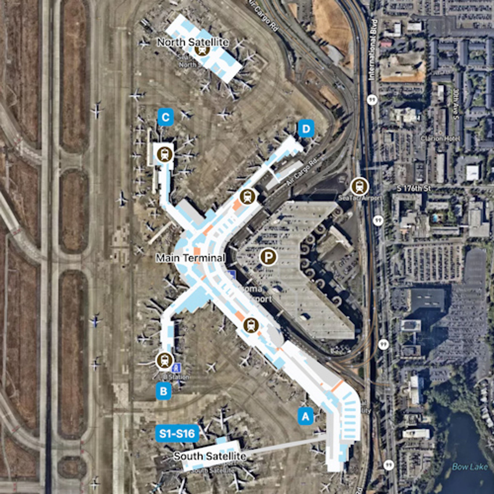 Seattle Tacoma Concourse A Map