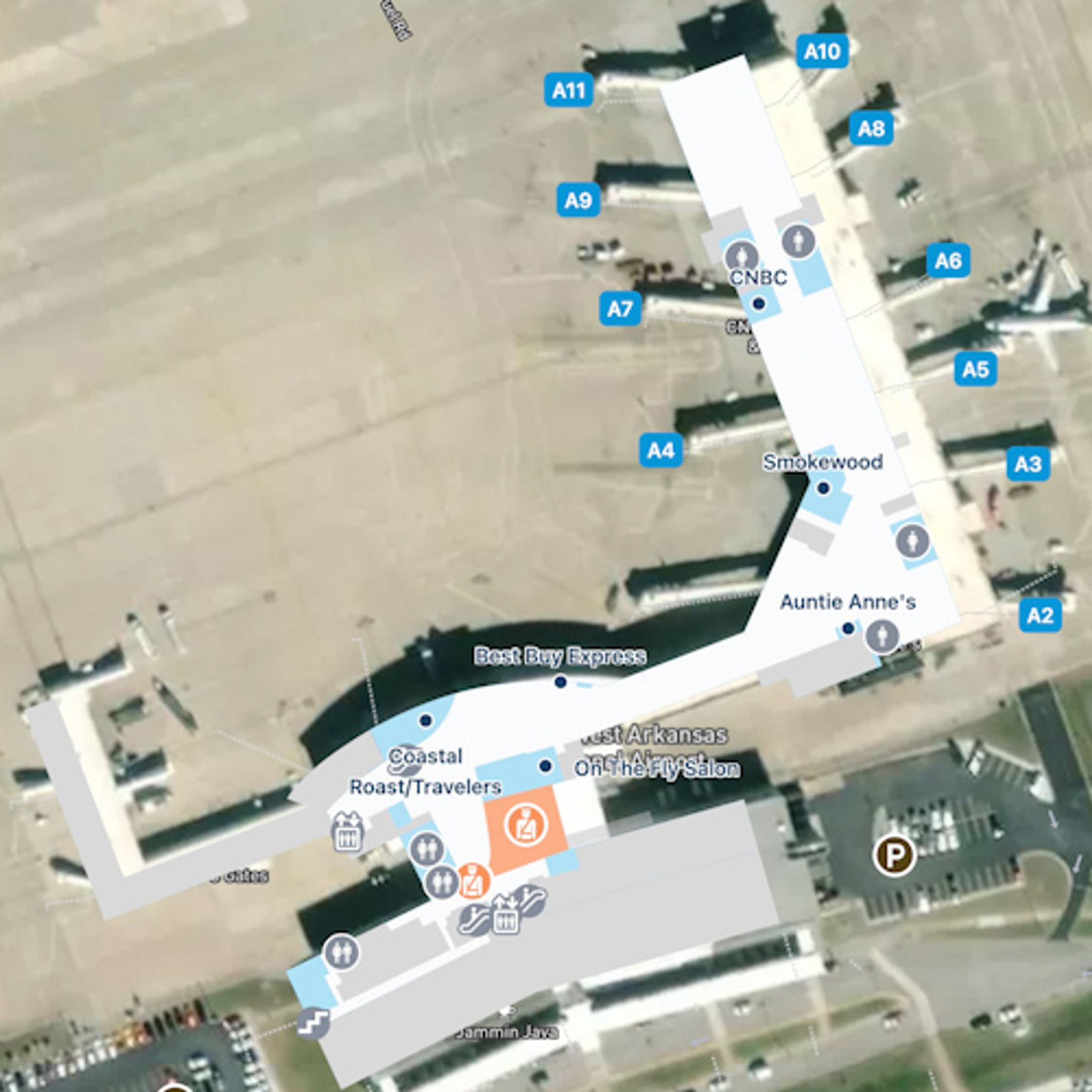 Northwest Arkansas Regional Concourse B Map