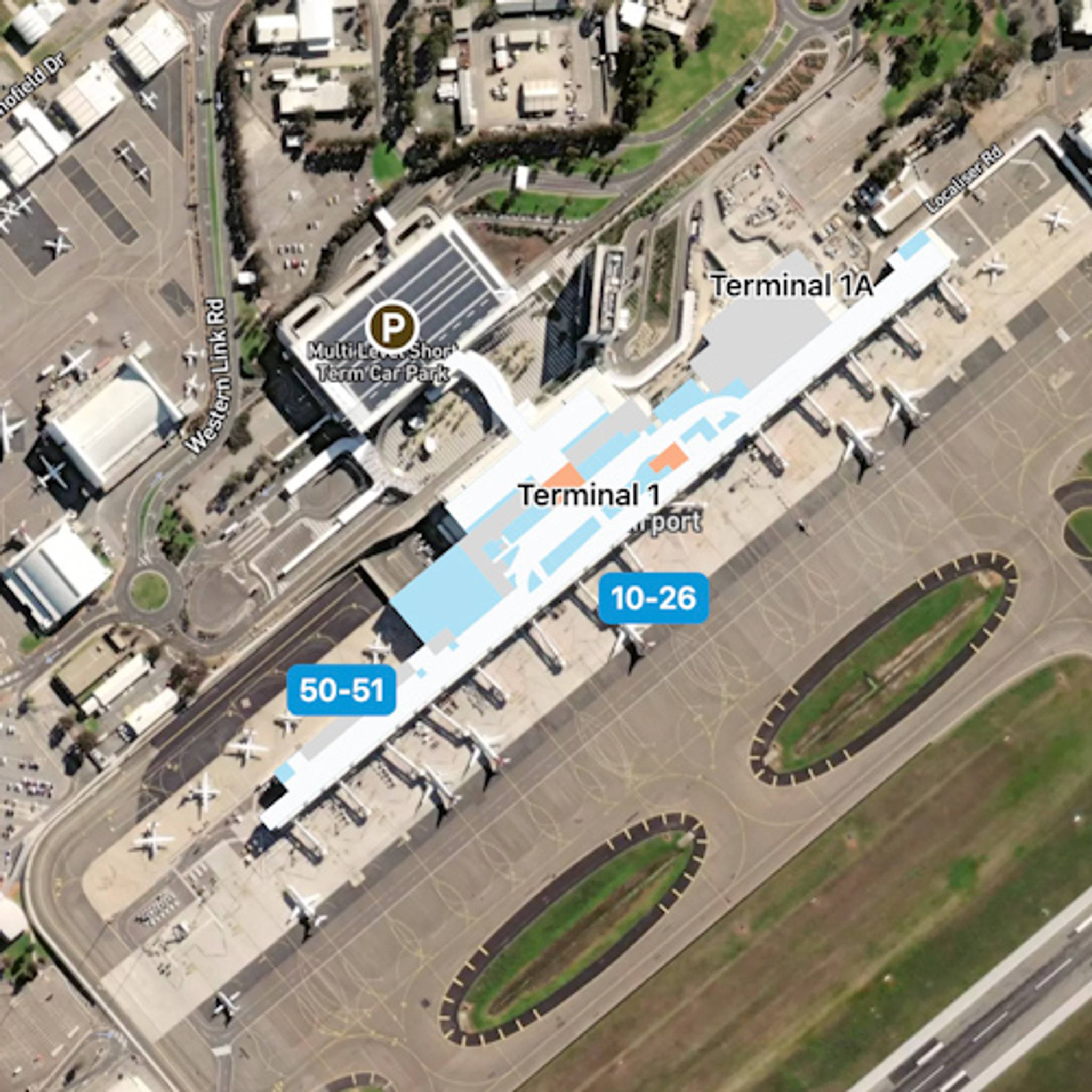 Adelaide Airport ADL Terminal Overview Map